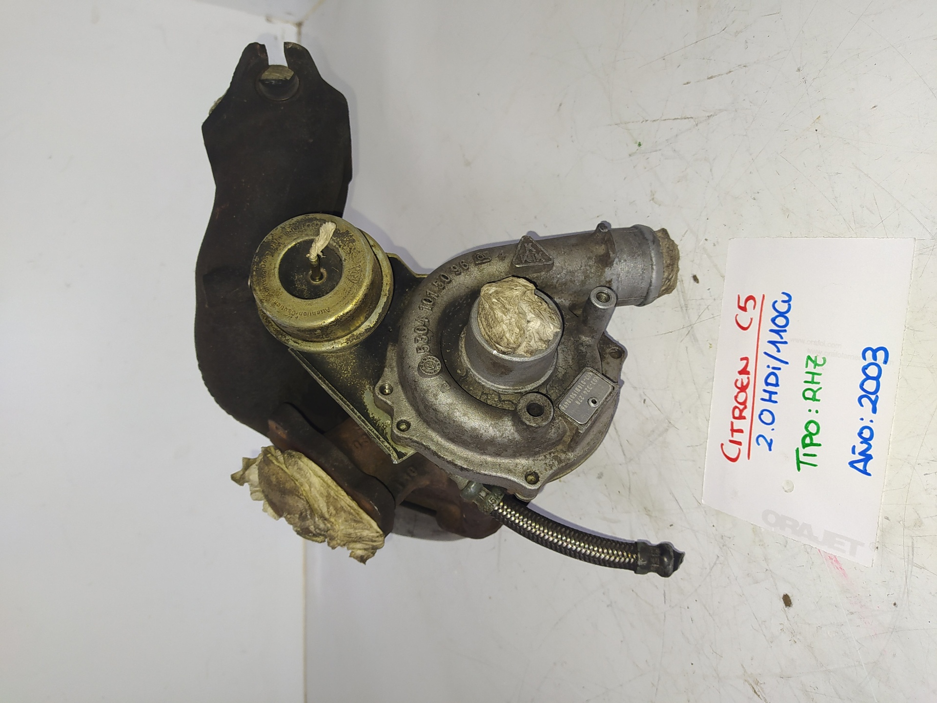 CITROËN C5 1 generation (2001-2008) Turbocharger K03324278, K03018B15010496 18962991