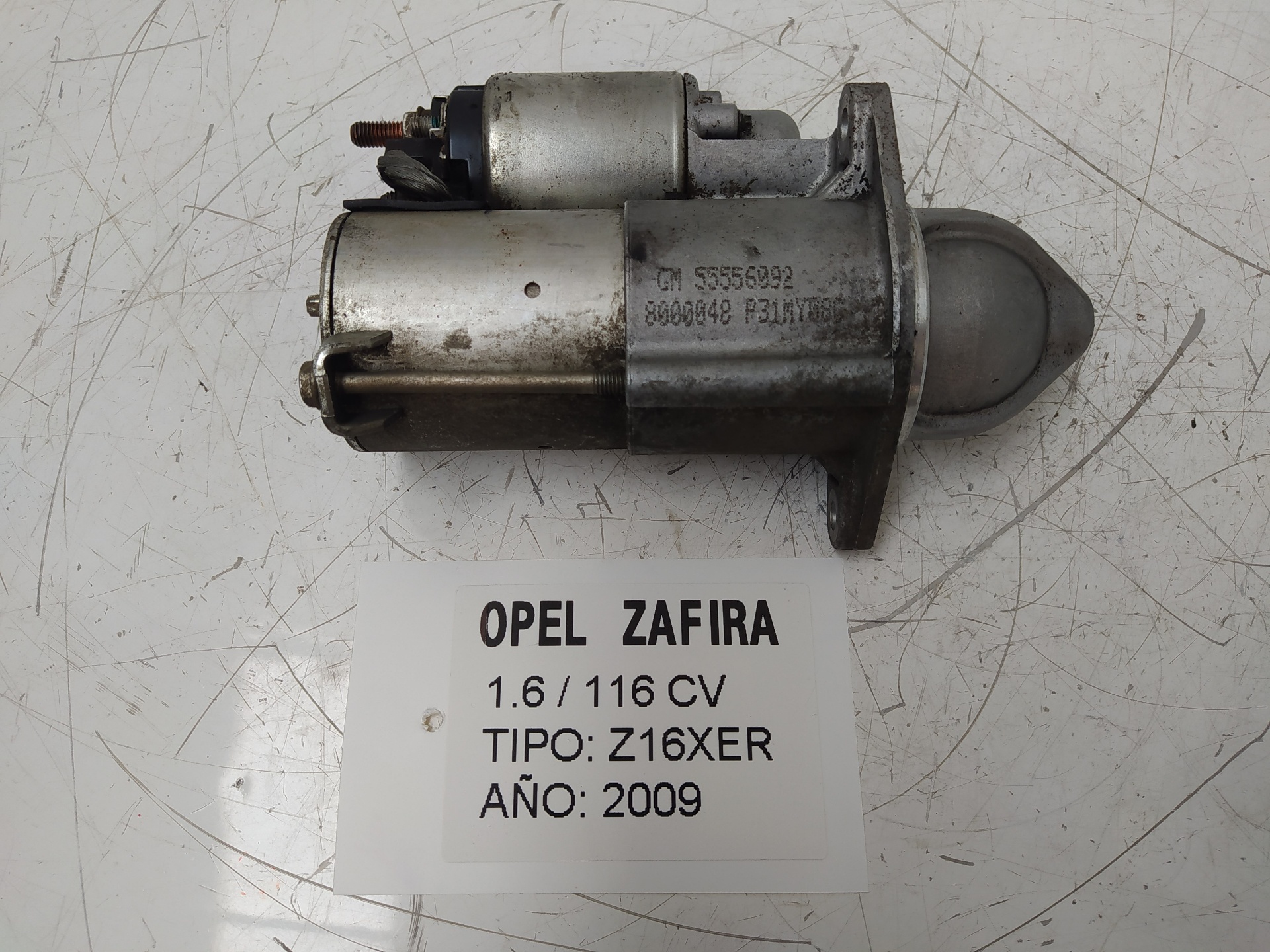 OPEL Zafira B (2005-2010) Starter Motor 55556092, 8000048 22880301