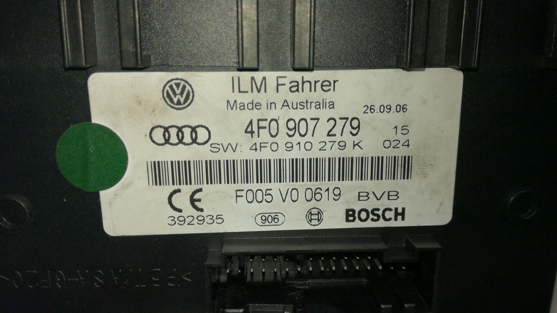 AUDI A6 C6/4F (2004-2011) Other Control Units 4F0907279, 4F0910279K 22887301