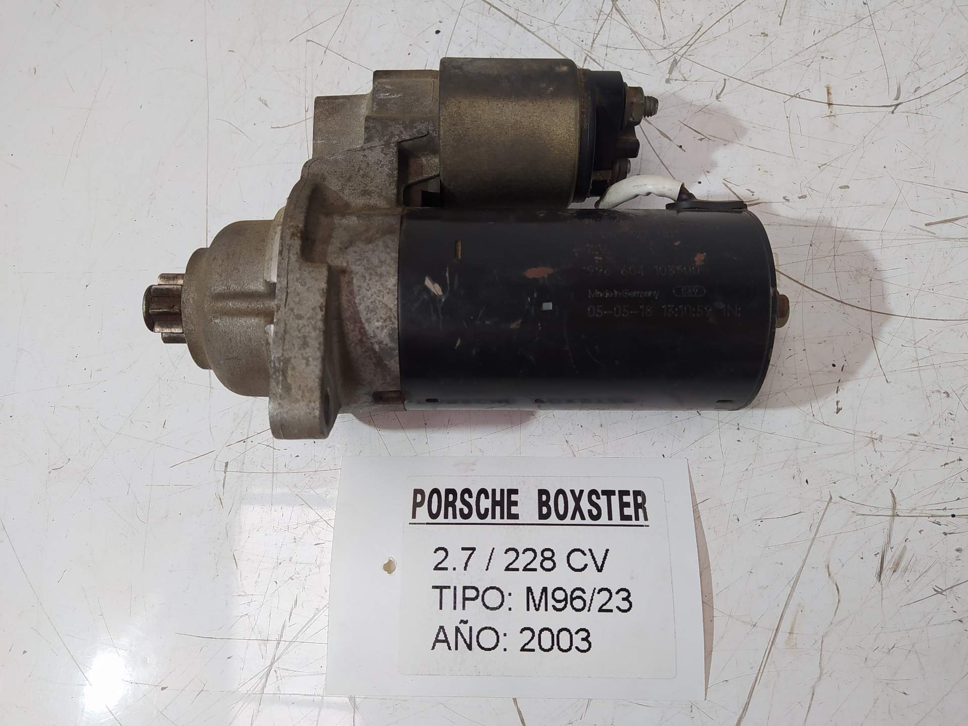 PORSCHE Boxster 986 (1996-2004) Starter Motor 99660410300,0001123001 18913713