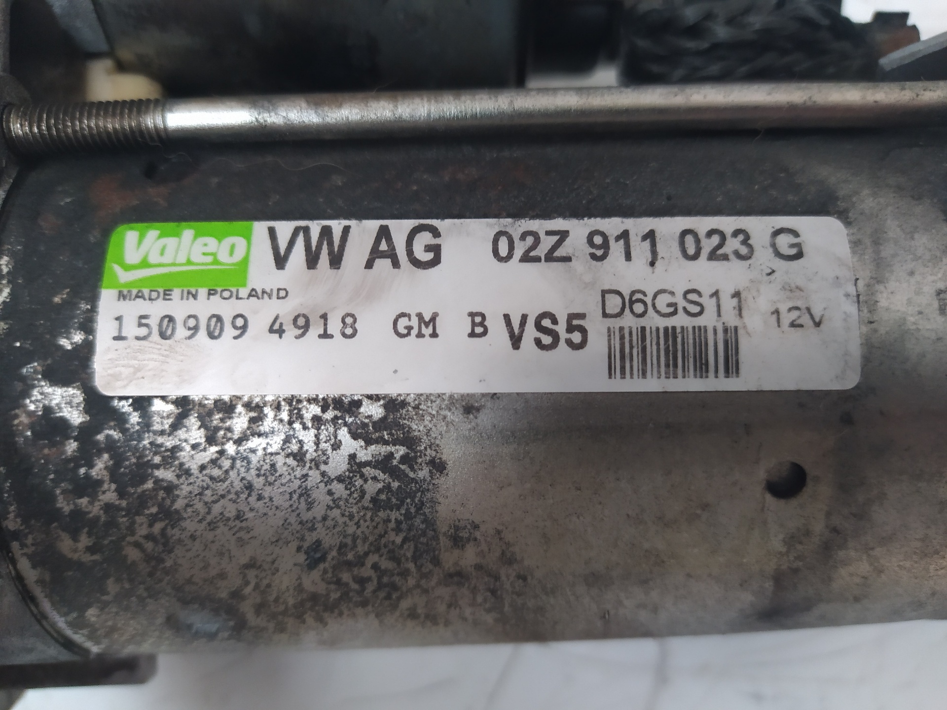 VOLKSWAGEN Golf 6 generation (2008-2015) Starter Motor 02Z911023G 22880297