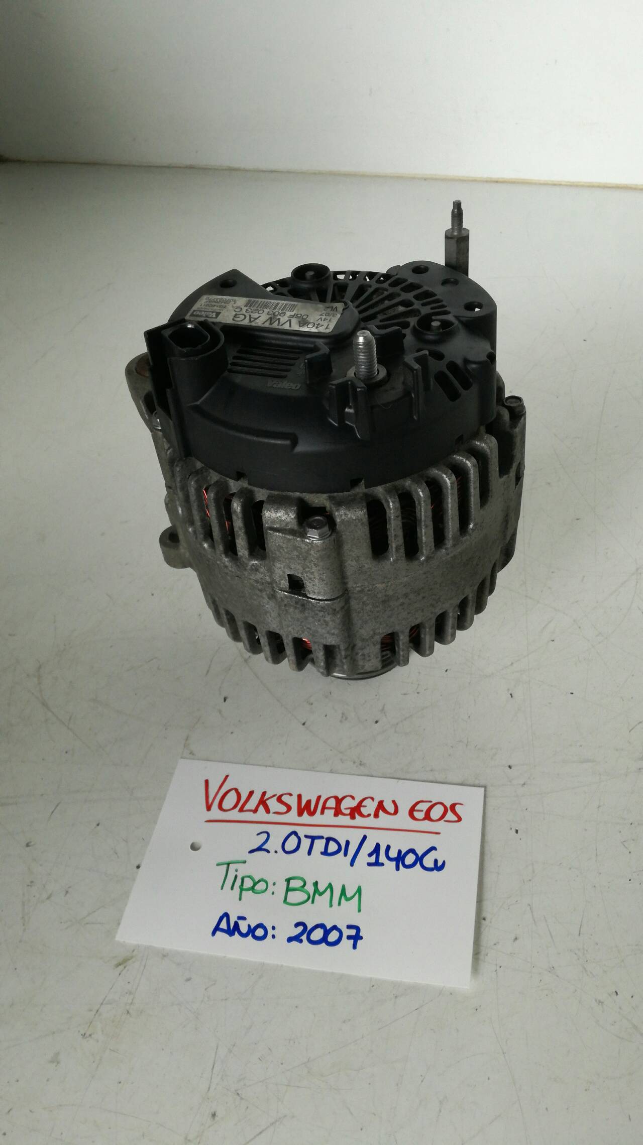 VOLKSWAGEN Eos 1 generation (2006-2020) Alternator 06F903023C, TG14C011, 2542695F 18942011