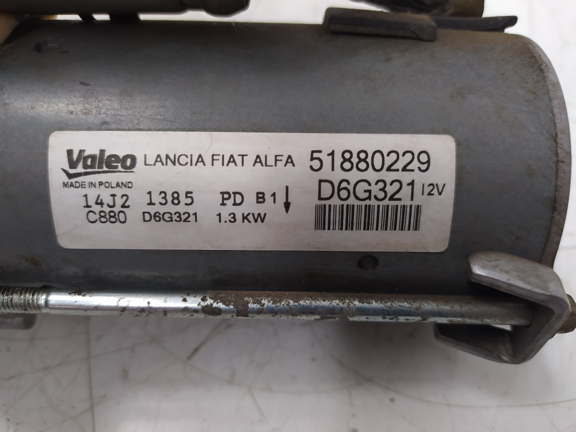 FIAT Fiorino 3 generation (2008-2023) Starteris 51880229, D6G321, VALEO 22886722