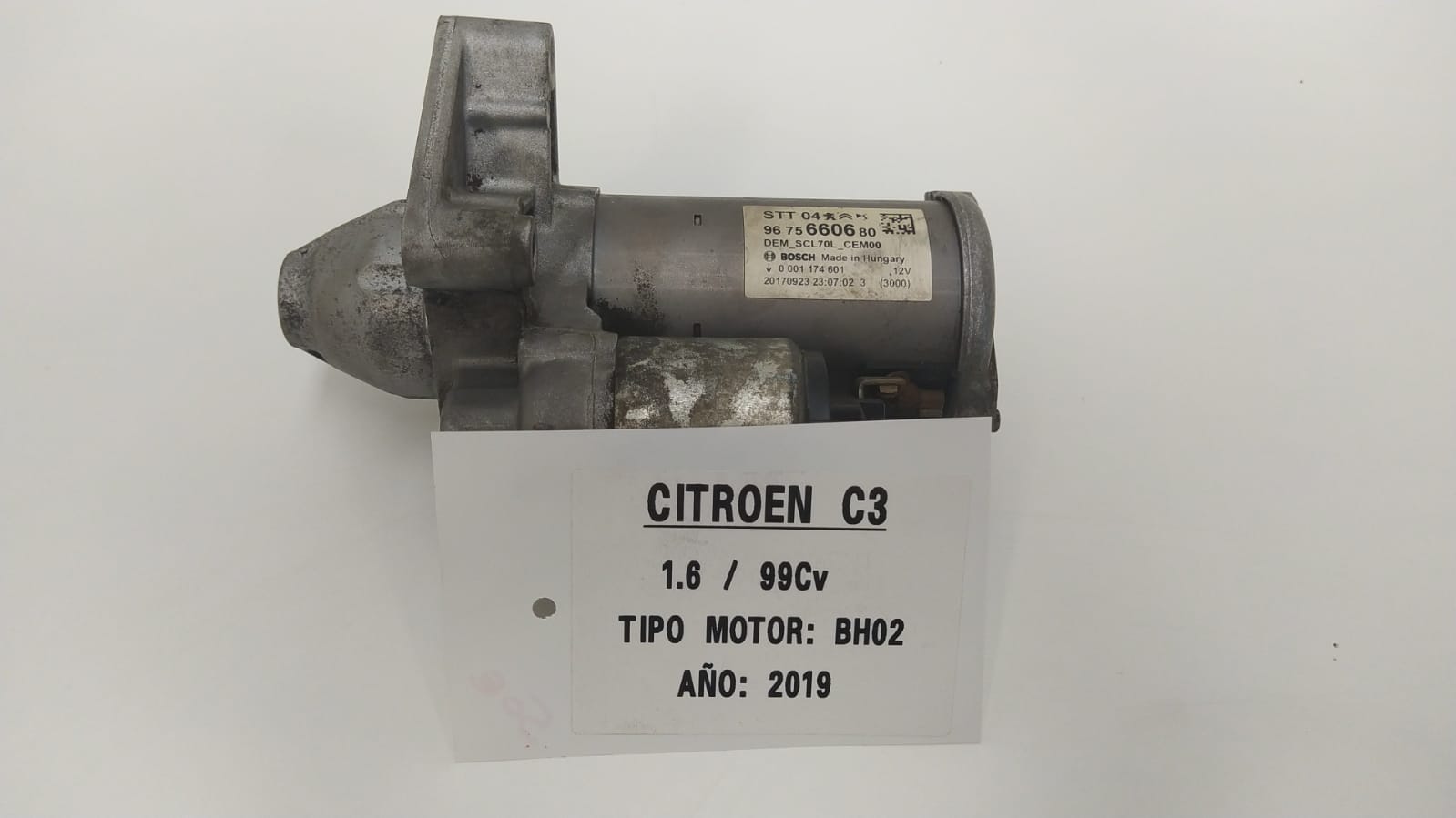 CITROËN C3 2 generation (2009-2016) Starter Motor 9675660680,0001174601 18956111