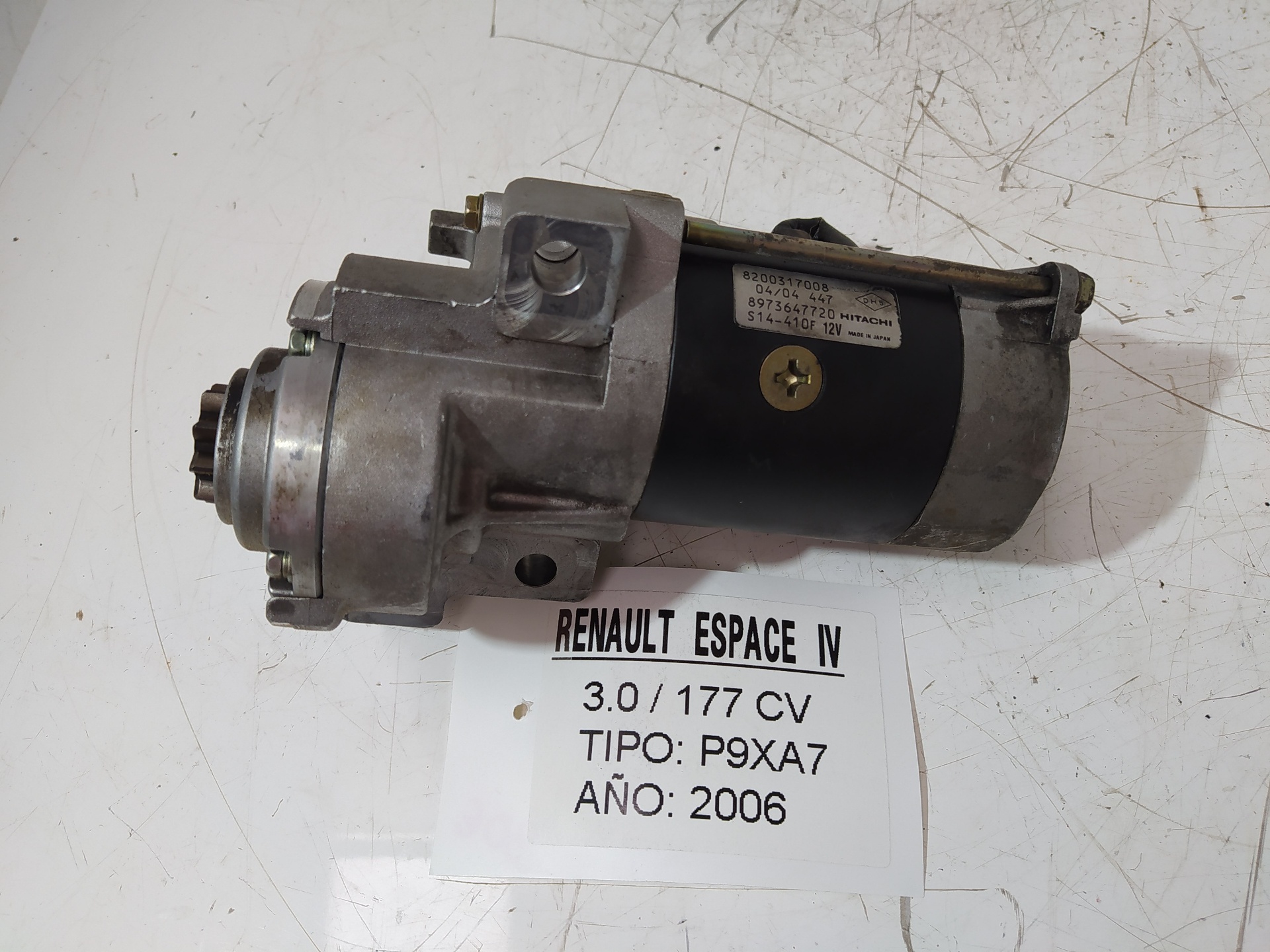 KIA Espace 4 generation (2002-2014) Starter Motor 8200317008, 8973647720, HITACHI 18956515