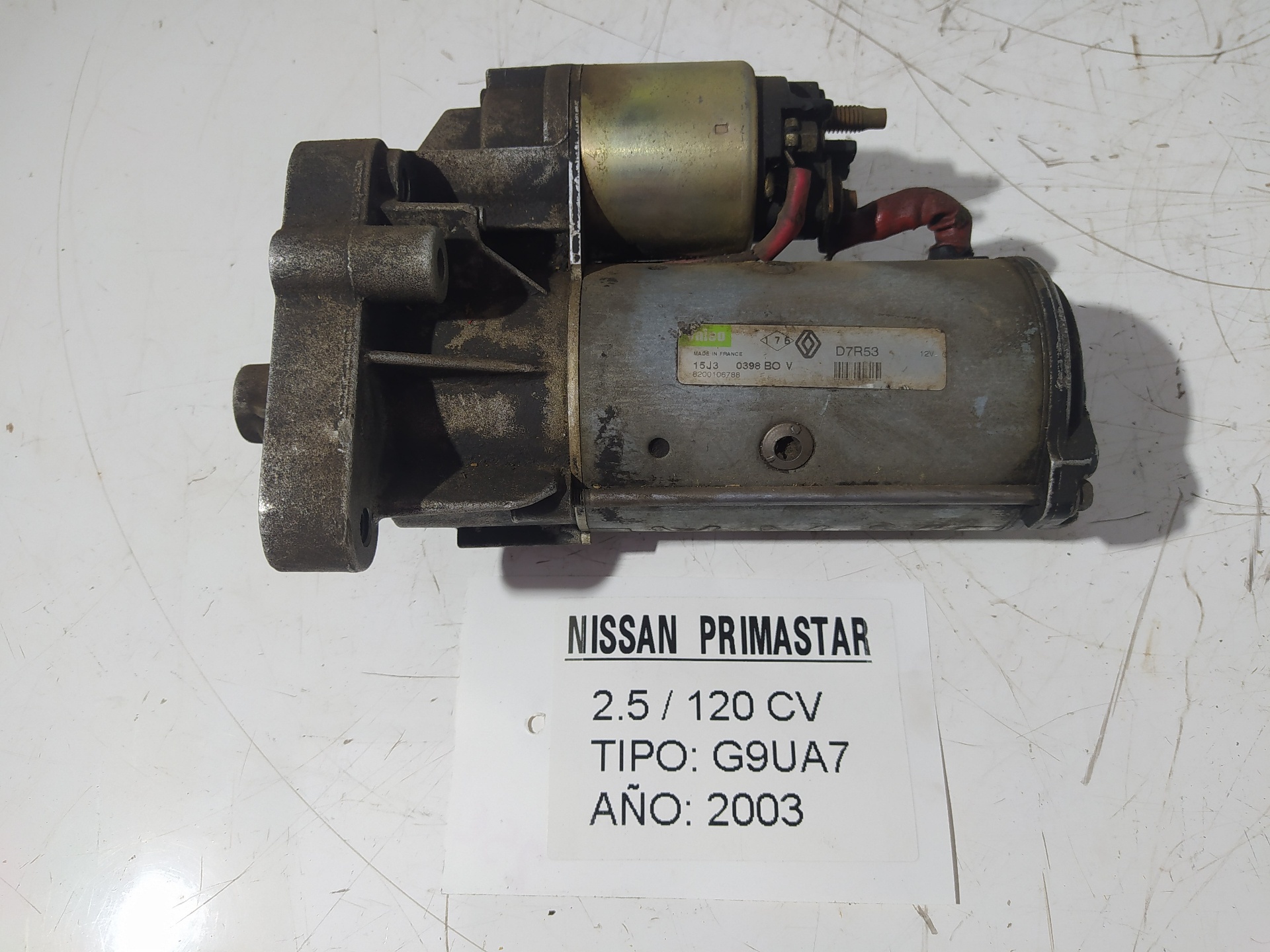 NISSAN Starter auto D7R53, 8200106788 22878277