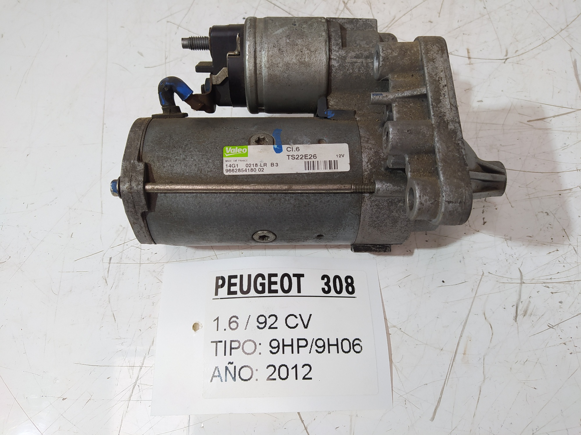 PEUGEOT 308 T7 (2007-2015) Starter Motor 966285418002, TS22E26, VALEO 18958348