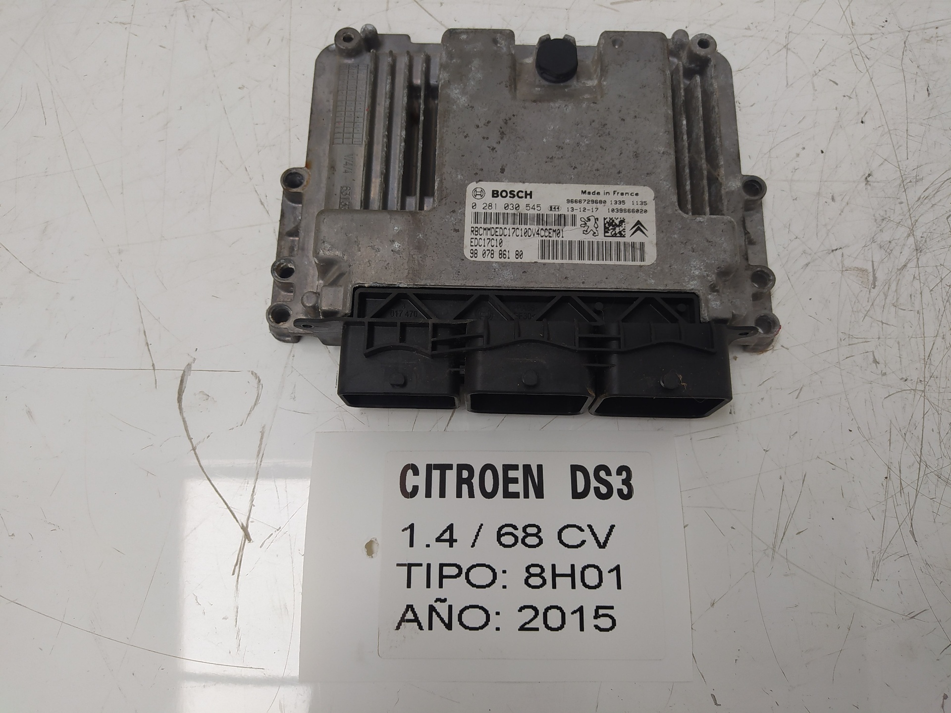 CITROËN Megane 3 generation (2008-2020) Motorkontrolenhed ECU 281030545,9807886180 22878246