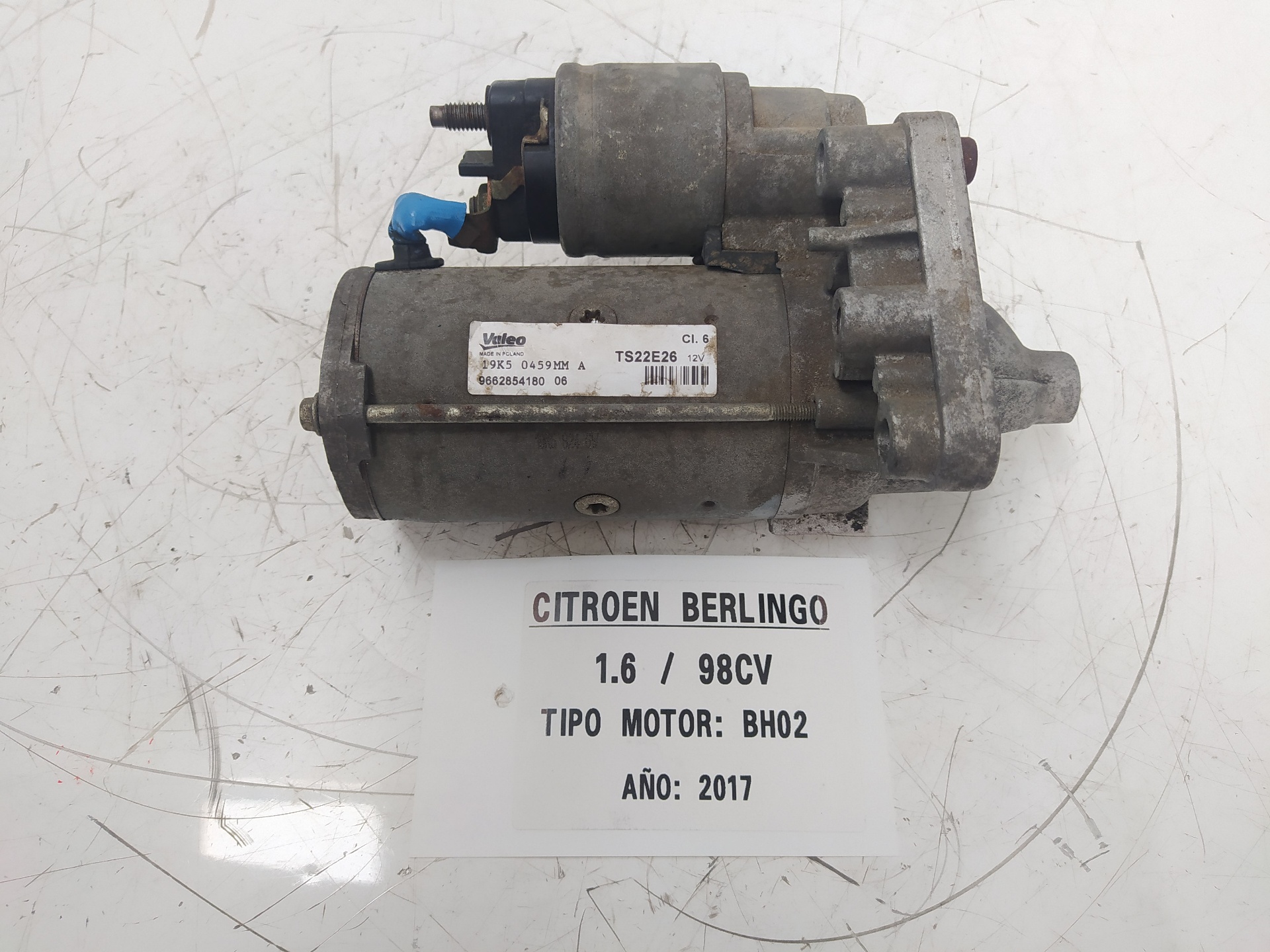 CITROËN Berlingo 2 generation (2008-2023) Starter Motor 9662854180, VALEO 23382587