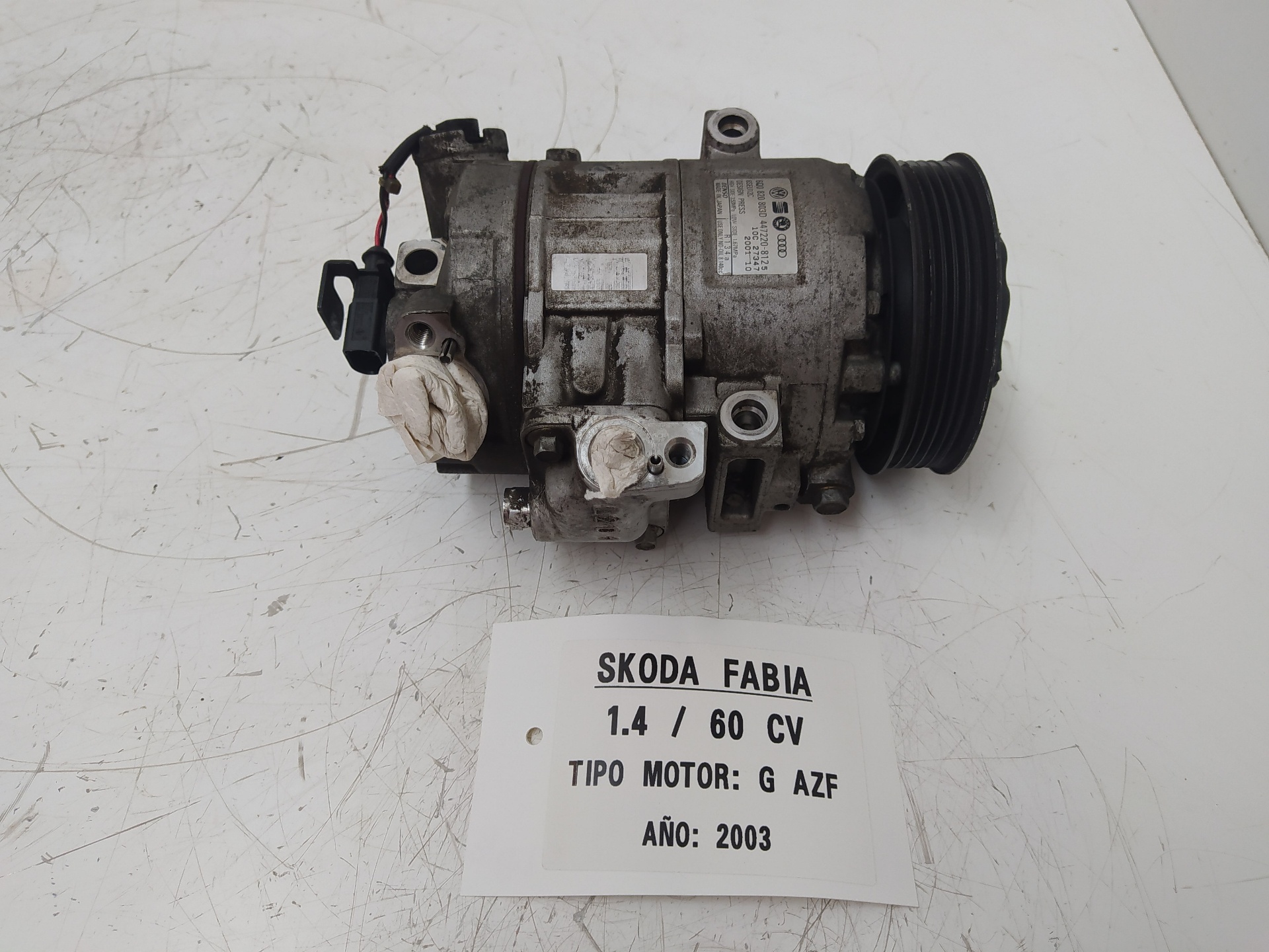 SKODA Fabia 6Y (1999-2007) Hасос кондиционера 6Q0820803D, 447220812, DENSO 22878321