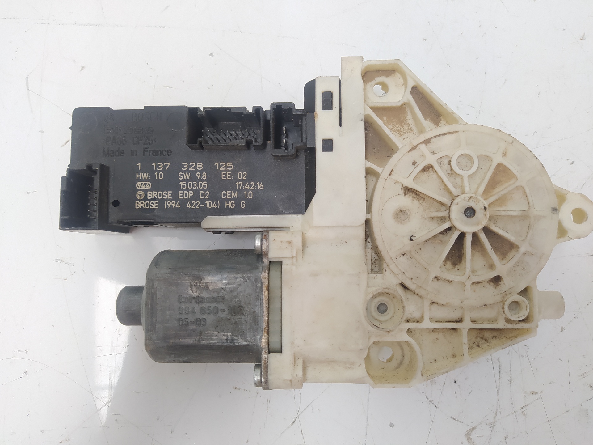 PEUGEOT 407 1 generation (2004-2010) Front Left Door Window Regulator Motor 1137328125, 0030822200 18888437