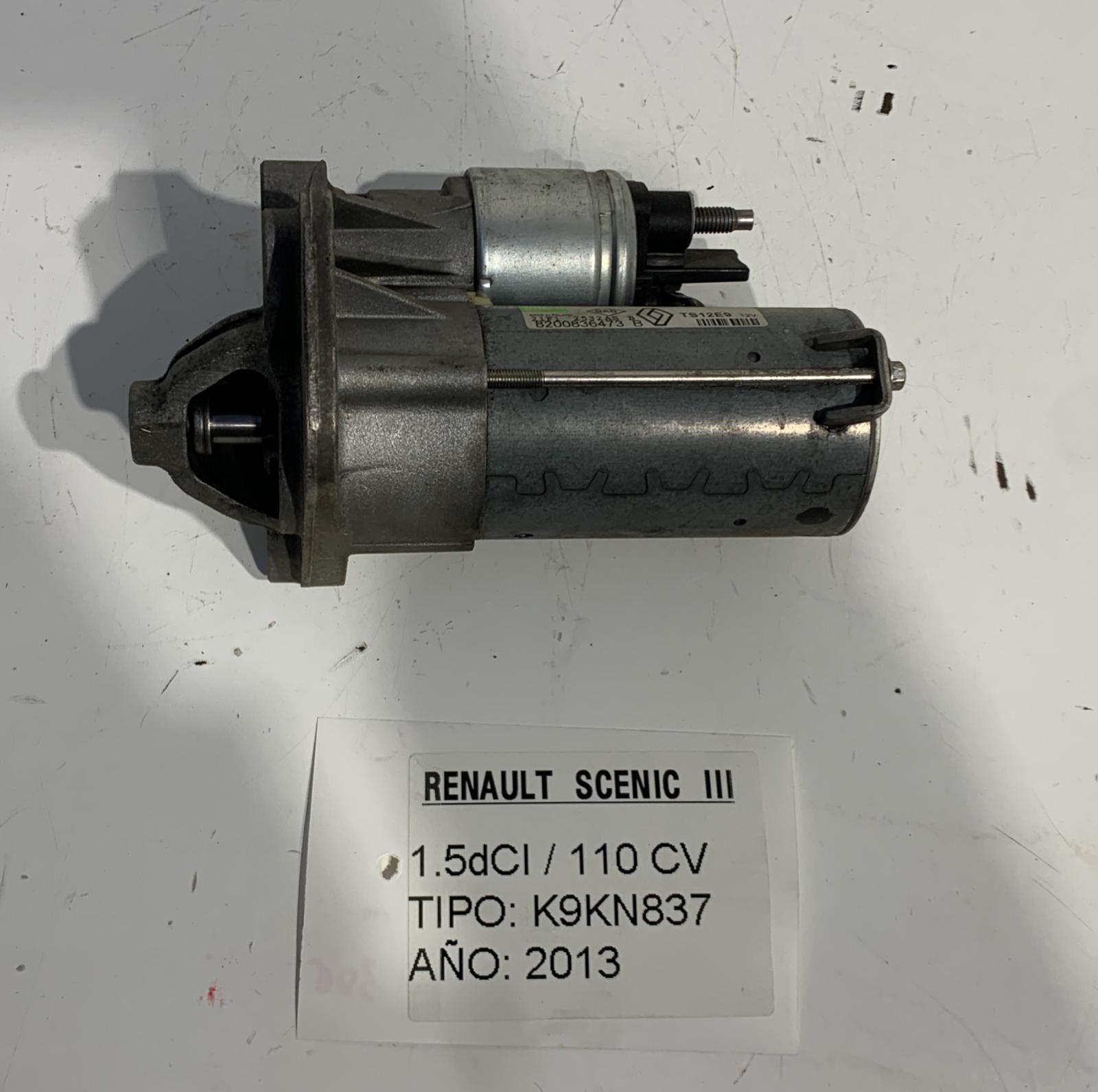 RENAULT Scenic 3 generation (2009-2015) Starter Motor 8200836473B,TS12E9,VALEO 18848561