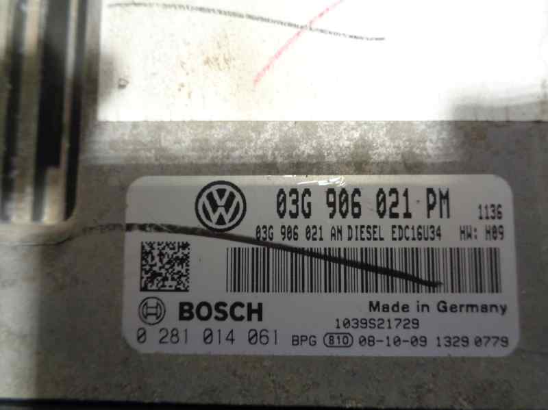 VOLKSWAGEN Golf 6 generation (2008-2015) Moottorin ohjausyksikkö ECU 0281014061 25212907