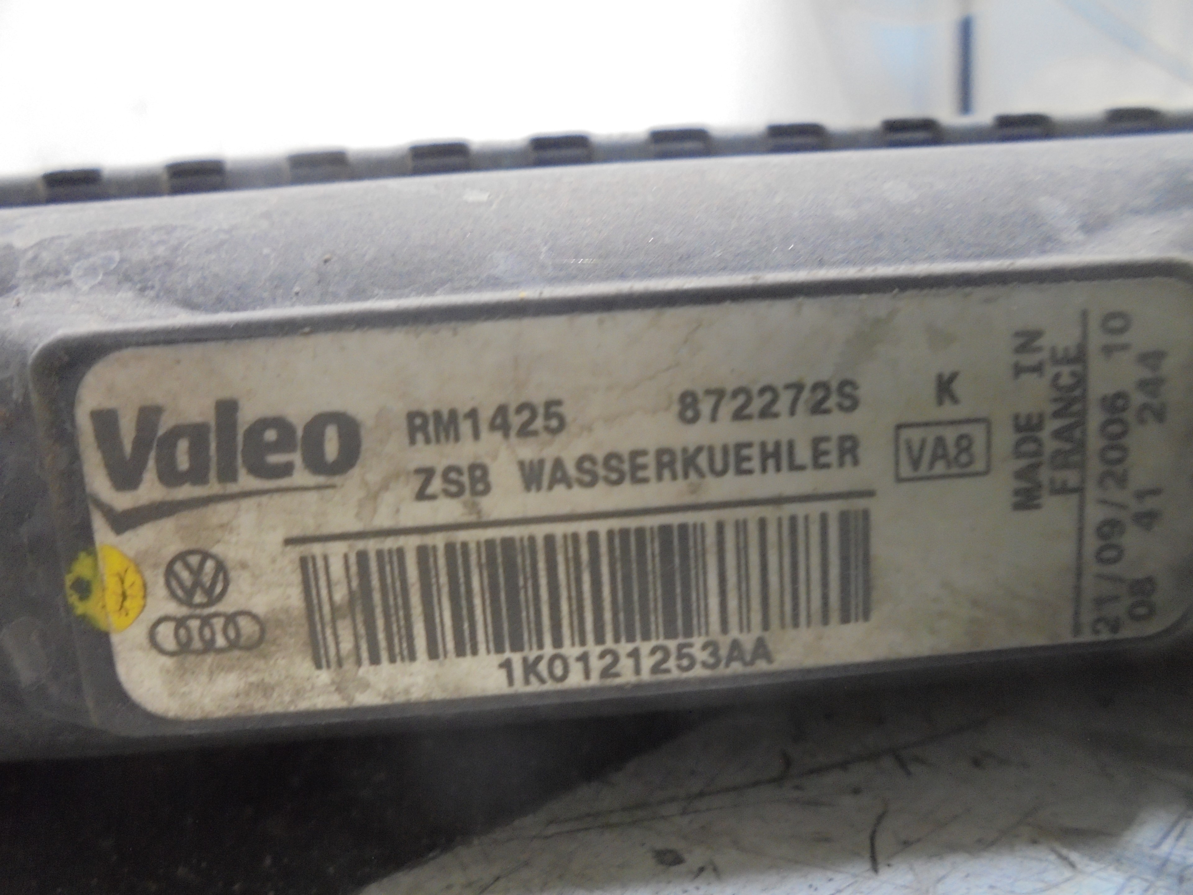 VOLKSWAGEN Passat B6 (2005-2010) Охлаждающий радиатор 1K0121253AA 25045038