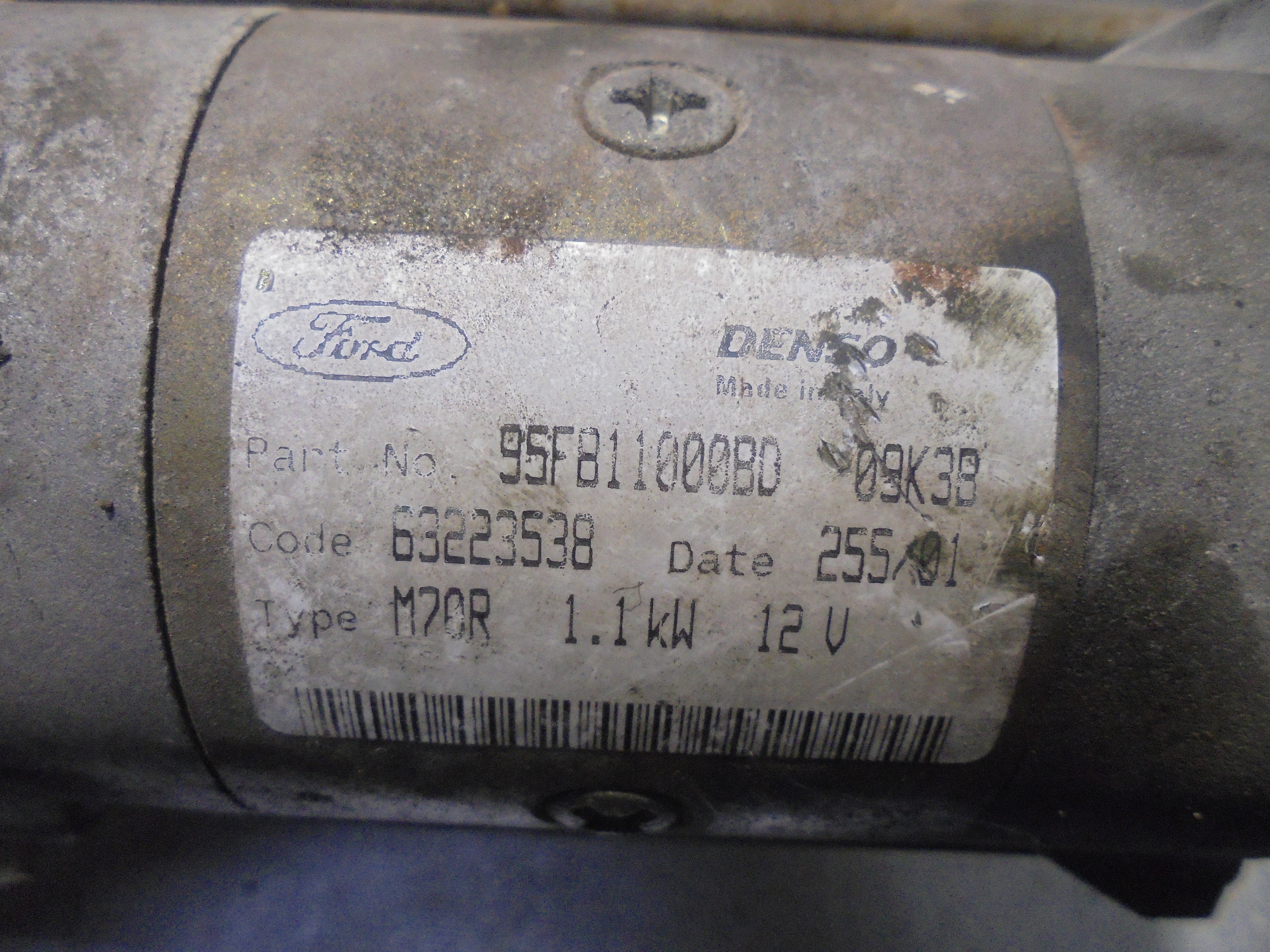 FORD Ka 1 generation (1996-2008) Starter Motor 95F811000BD 25893512