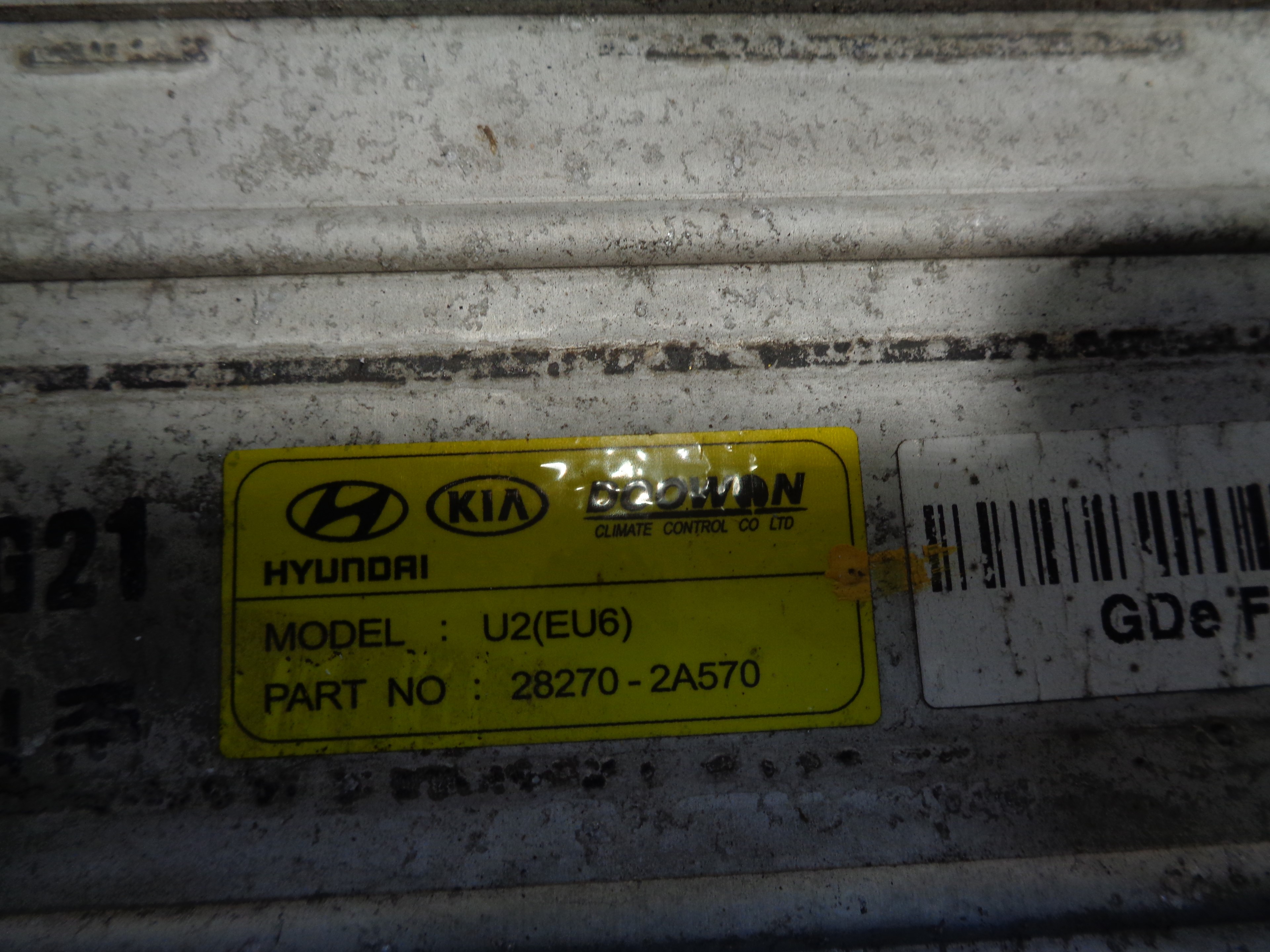 HYUNDAI i30 GD (2 generation) (2012-2017) Intercooler Radiator 282702A570 23313898