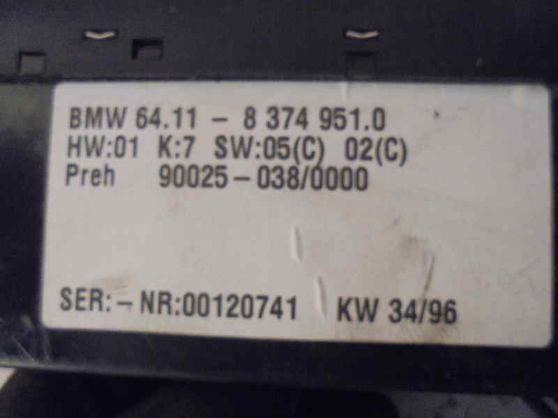 BMW 5 Series E39 (1995-2004) Klimato kontrolės (klimos) valdymas 641183749510 25025594