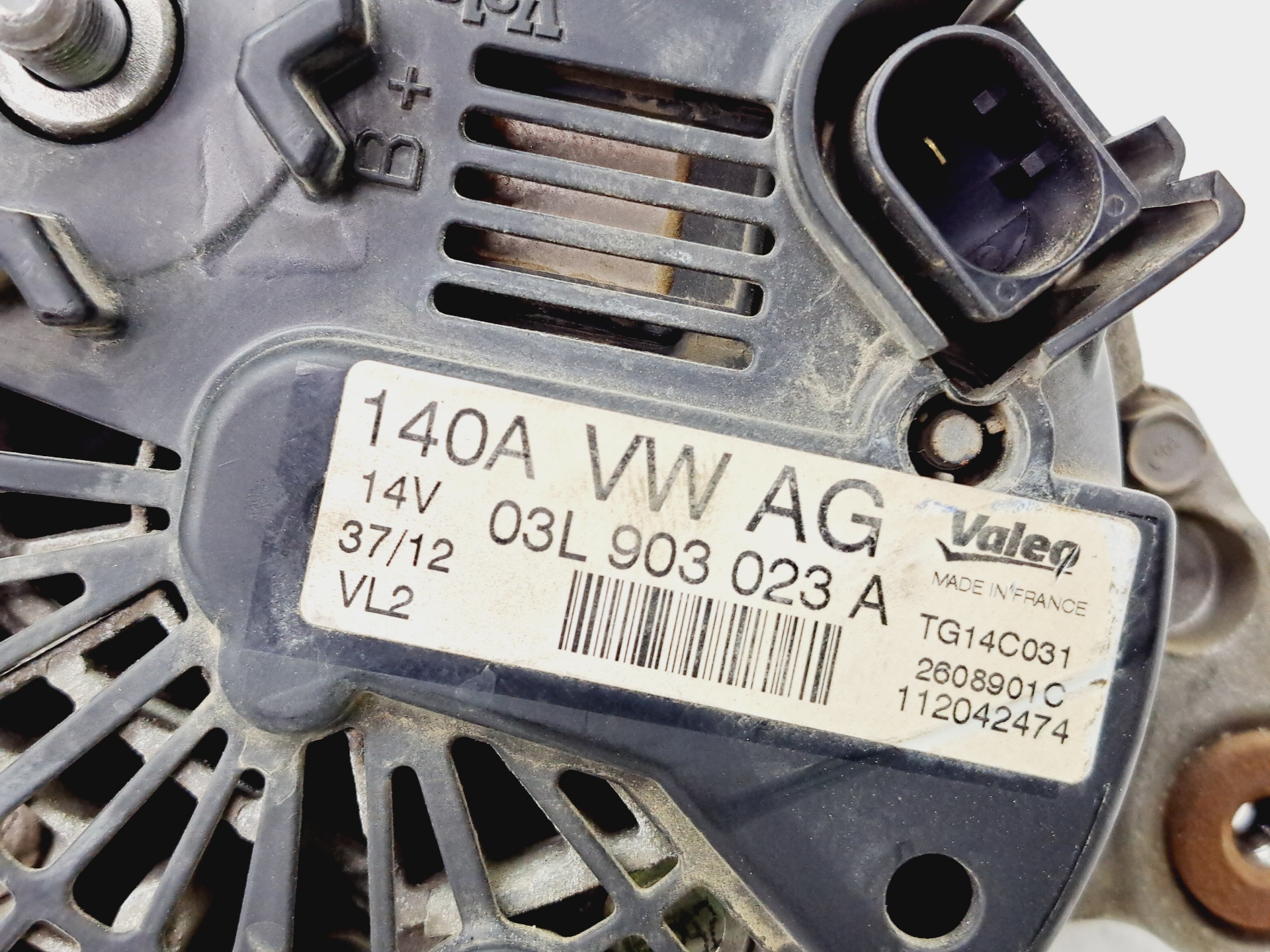 VOLKSWAGEN Tiguan 1 generation (2007-2017) Alternator 03L903023A 23323090