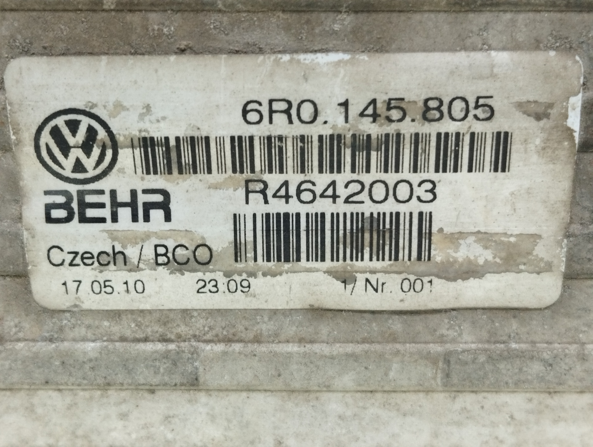 SEAT Arona 1 generation (2017-2024) Радиатор интеркулера 6R0145805 25367907