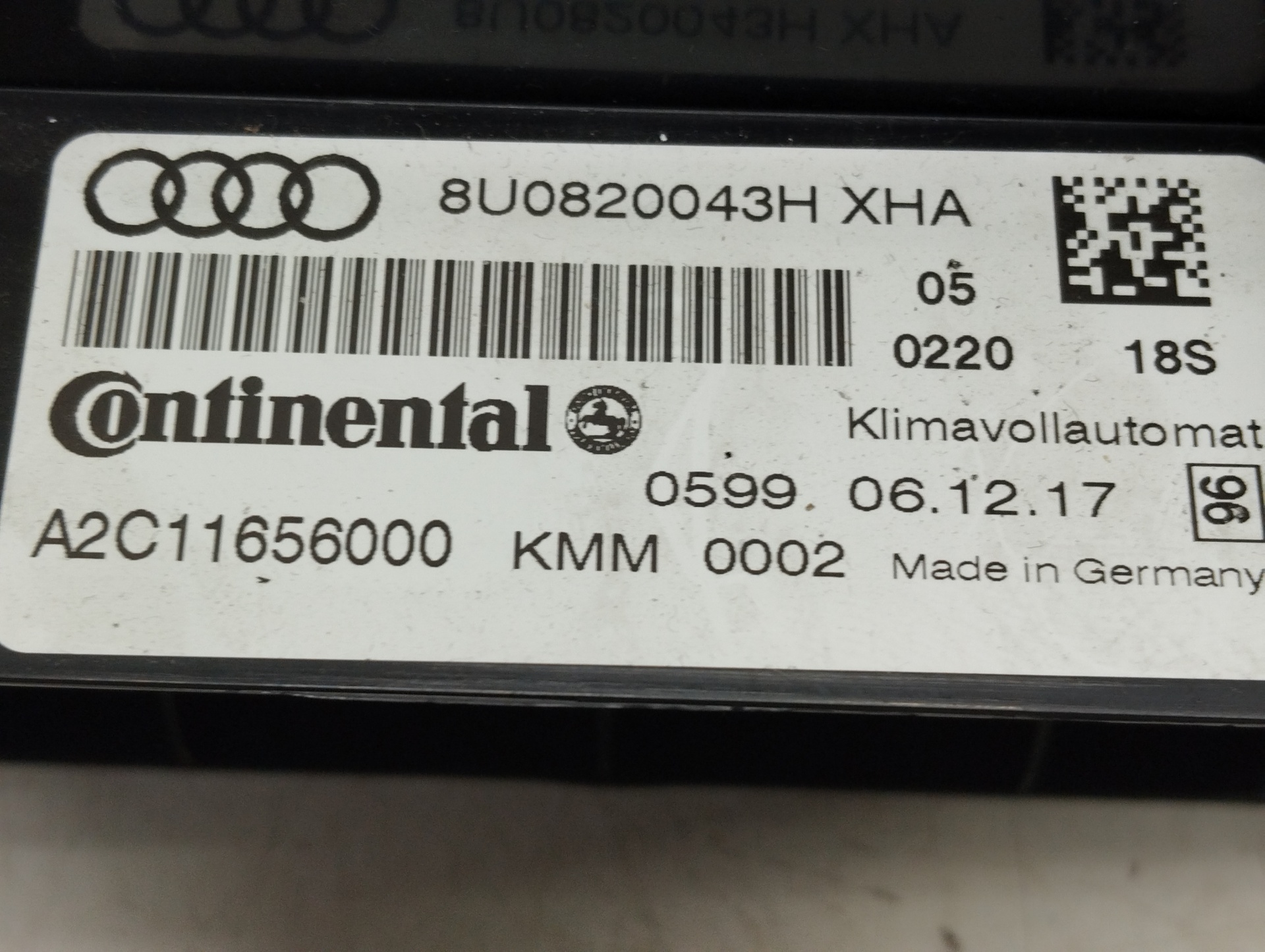 AUDI Q3 8U (2011-2020) Unitate de control al climei 8U0820043H 25896392