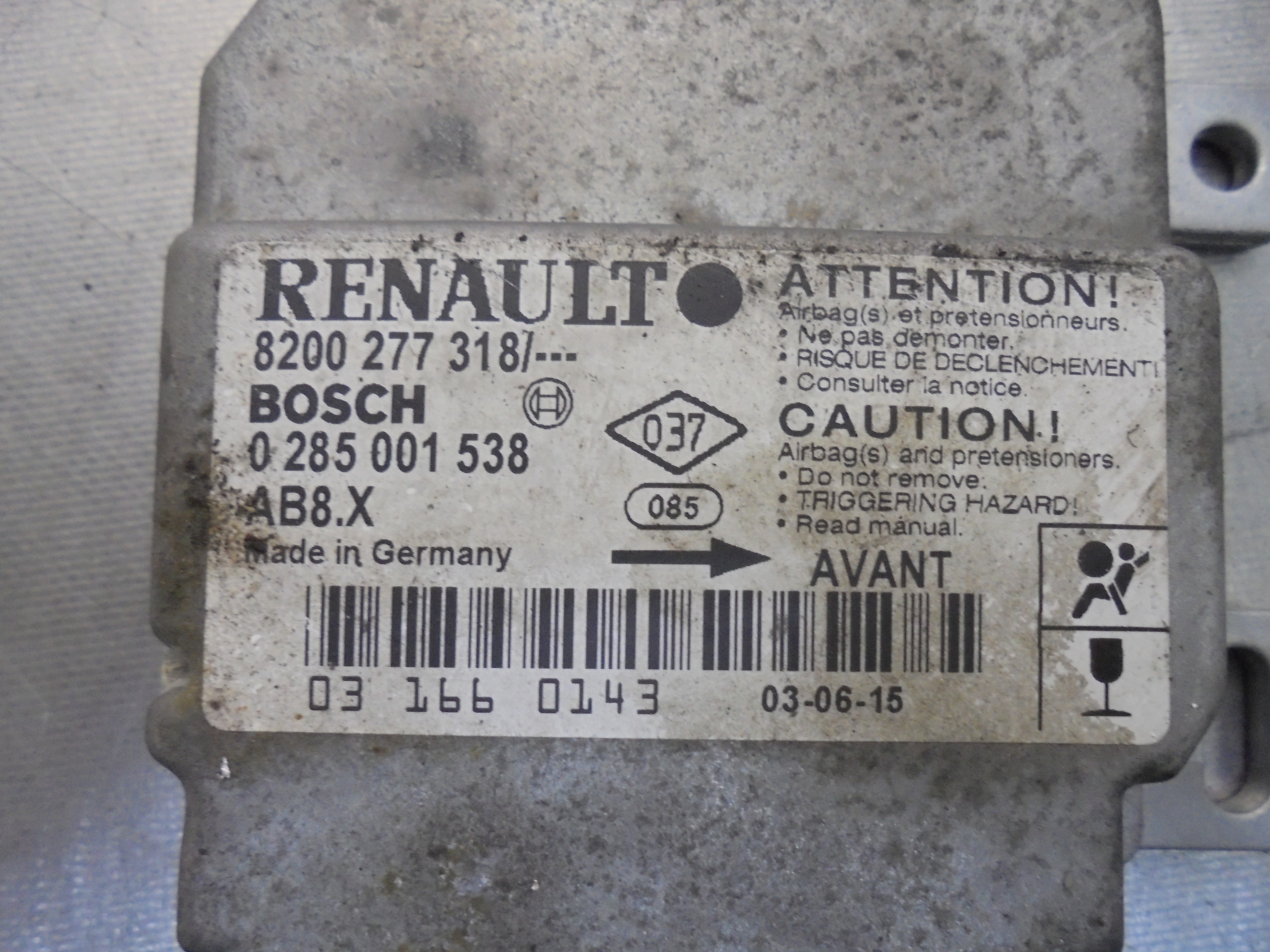 RENAULT Clio 3 generation (2005-2012) Блок SRS 8200277318 25072228