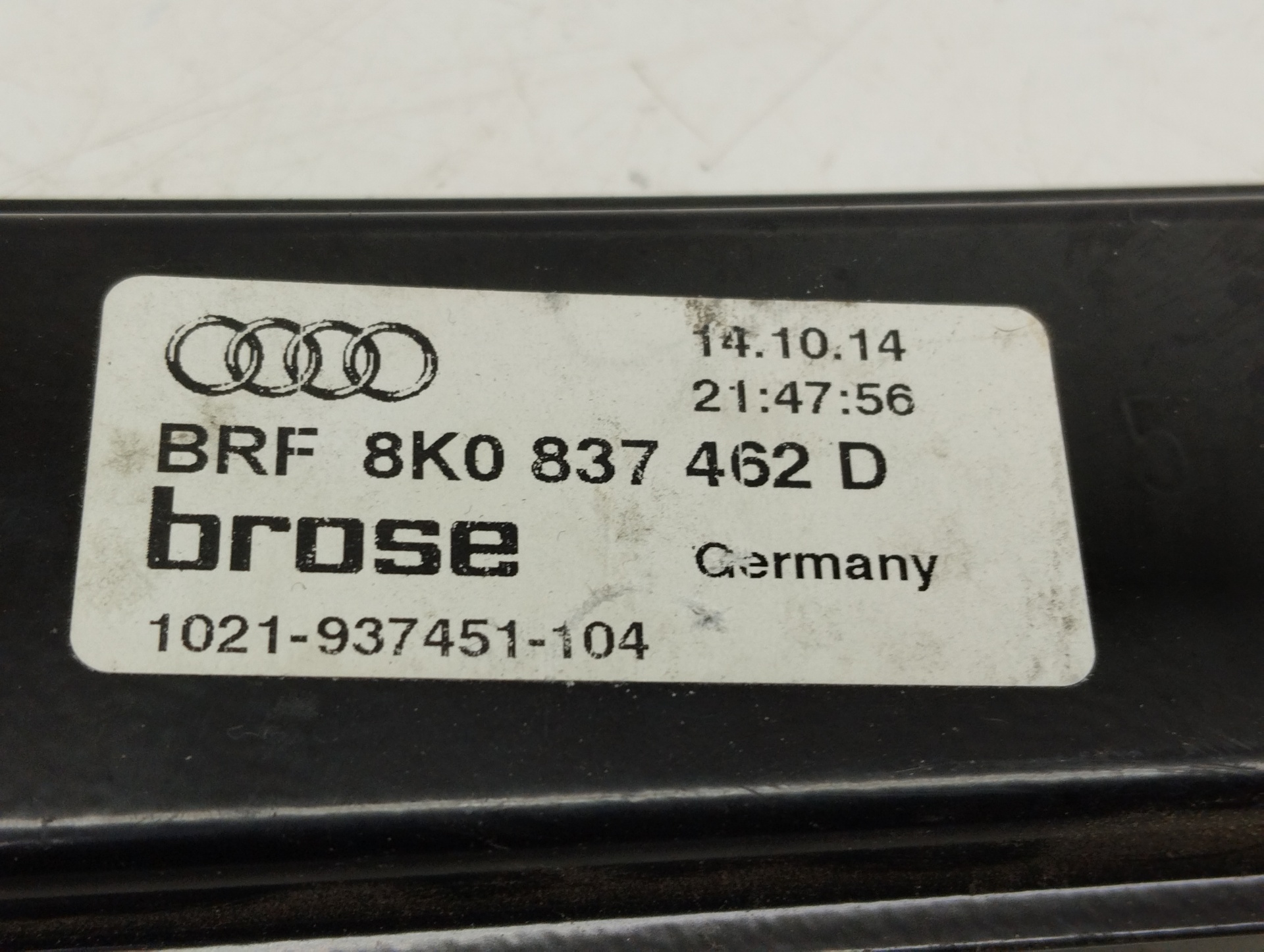 AUDI A5 Sportback 8T (2009-2011) Стеклоподъемник передней правой двери 8K0837462D 25401069