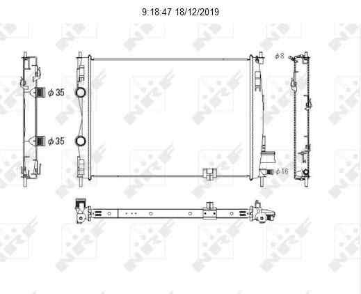 NISSAN Qashqai 1 generation (2007-2014) Aušinimo radiatorius 21410JD50C 18657472