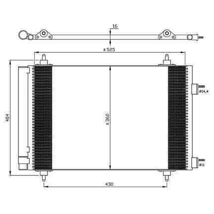 CITROËN C4 1 generation (2004-2011) Air Con Radiator 9650545980 18512675