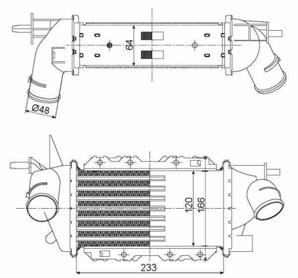 OPEL Vectra B (1995-1999) Intercooler Radiator 52475657 18439206