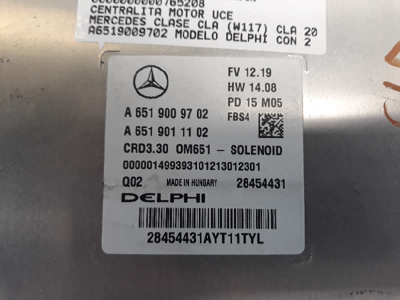 MERCEDES-BENZ CLA-Class C117 (2013-2016) Motorstyrenhet ECU A6519009702 18576568