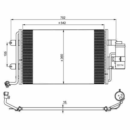 AUDI TT 8N (1998-2006) Radiateur de climatisation 1J0820411D 18439002