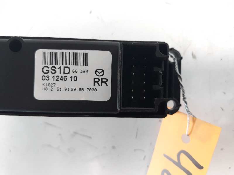 MAZDA 6 GH (2007-2013) Rear Right Door Window Control Switch GS1D66380 18467708