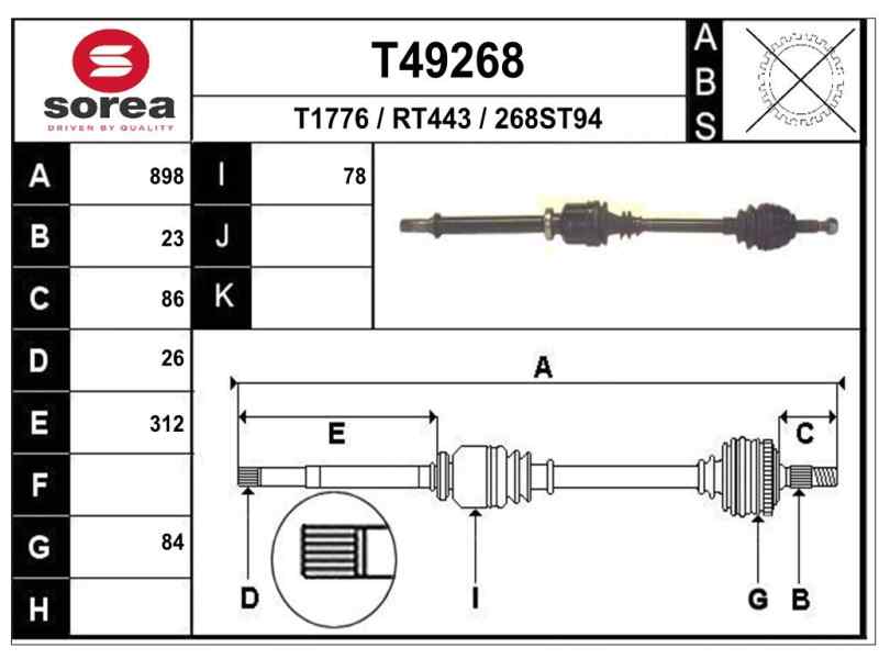 RENAULT Modus 1 generation (2004-2012) Priekinis dešinys pusašis 8200261841 18468487