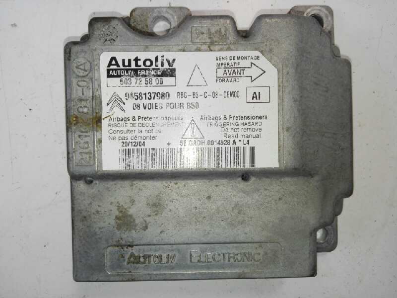 CITROËN C4 1 generation (2004-2011) SRS Control Unit 9658137980 18518445