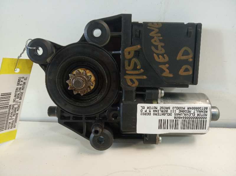 VAUXHALL Megane 3 generation (2008-2020) Front Right Door Window Control Motor 807300004R 18542596