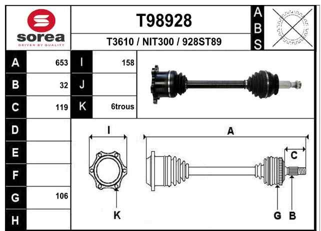 CHEVROLET Pathfinder R51 (2004-2014) Rear Right Driveshaft 39600EB310 18594969