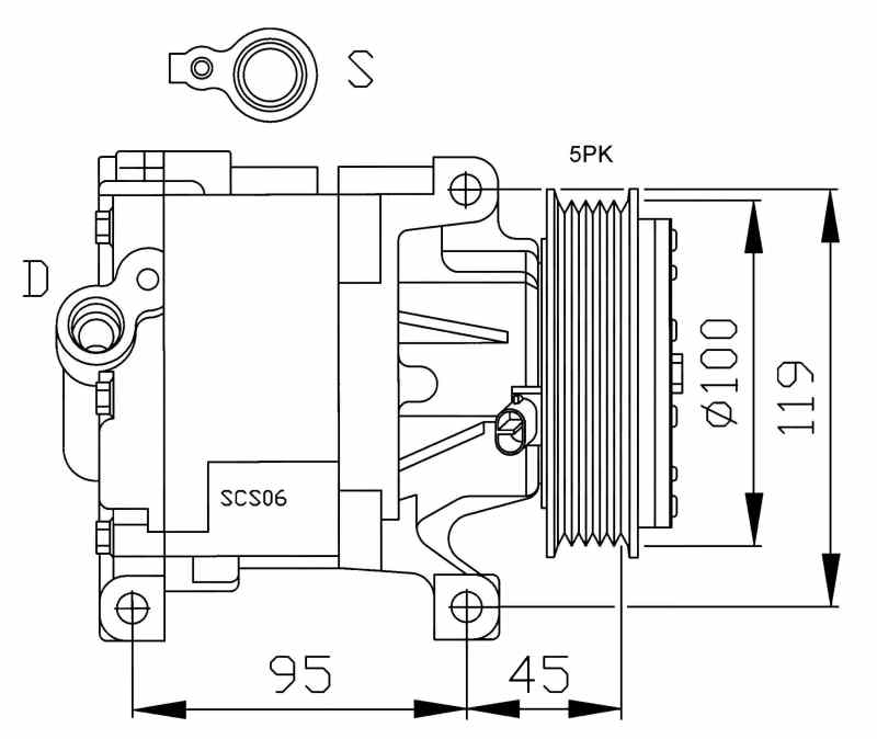 FIAT Punto 3 generation (2005-2020) Air Condition Pump 46782669 18449605