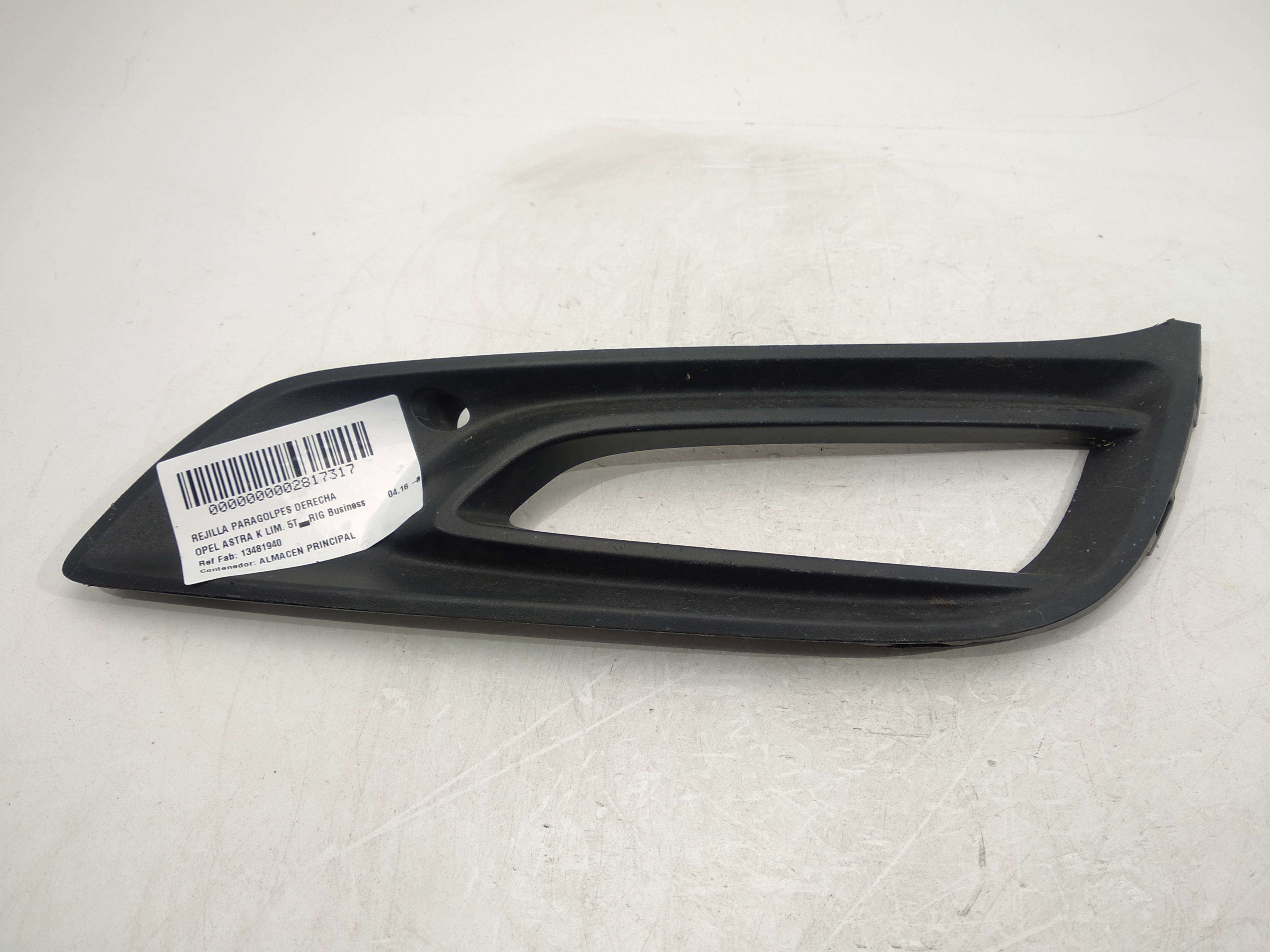 OPEL Astra K (2015-2021) Front Right Grill 13481940,13481940,13481940 19314521