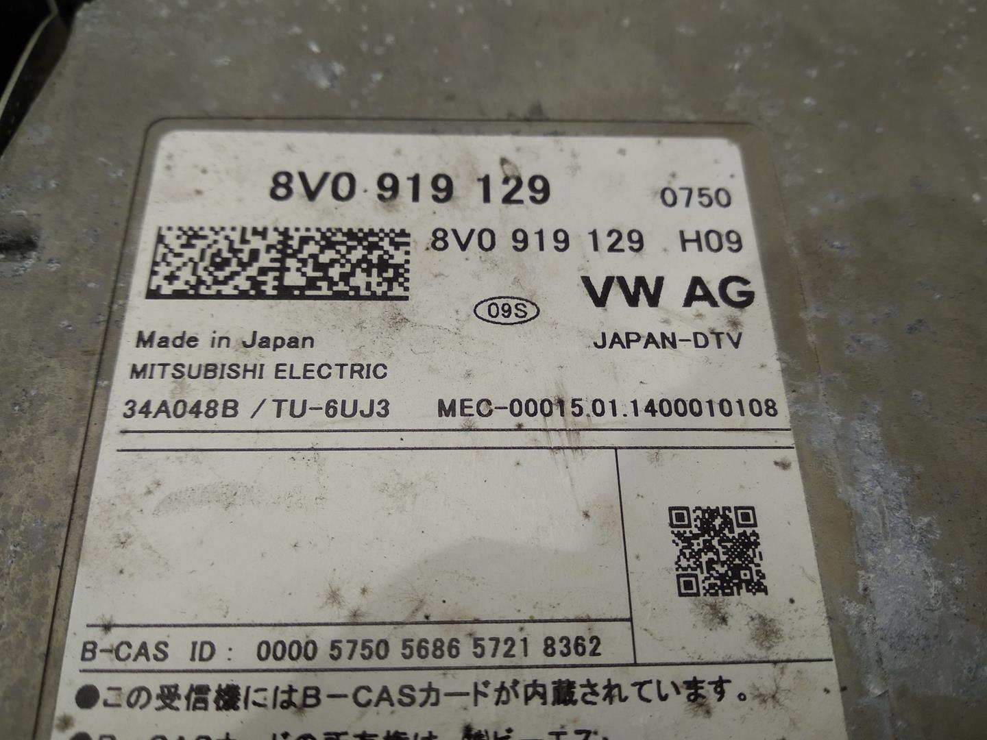 AUDI A3 8V (2012-2020) Kiti valdymo blokai 8V0919129, 8V0919129, 8V0919129 24512462