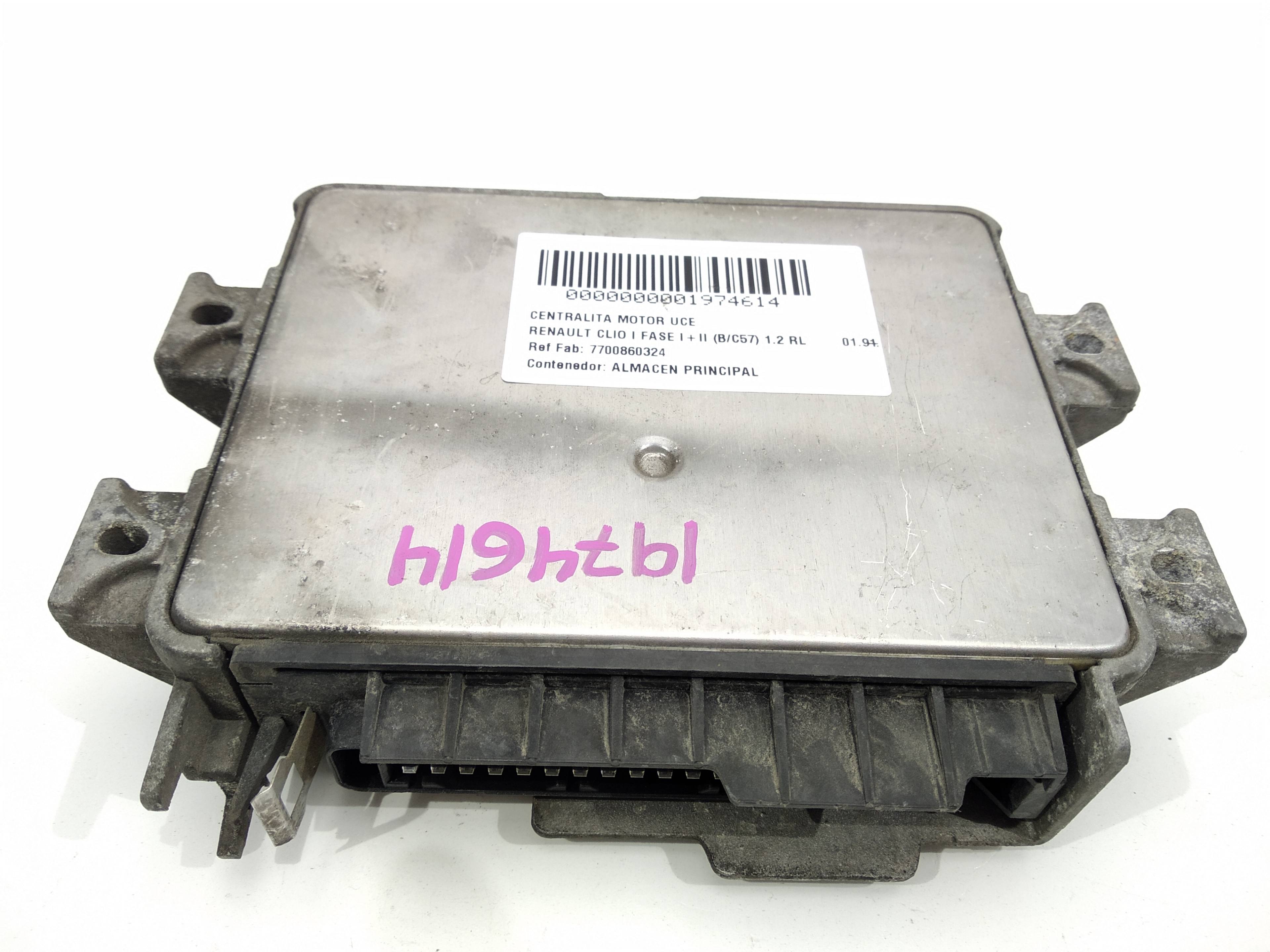 RENAULT Clio 1 generation (1990-1998) Motorkontrolenhed ECU 7700860324,7700860324,7700860324 19110930