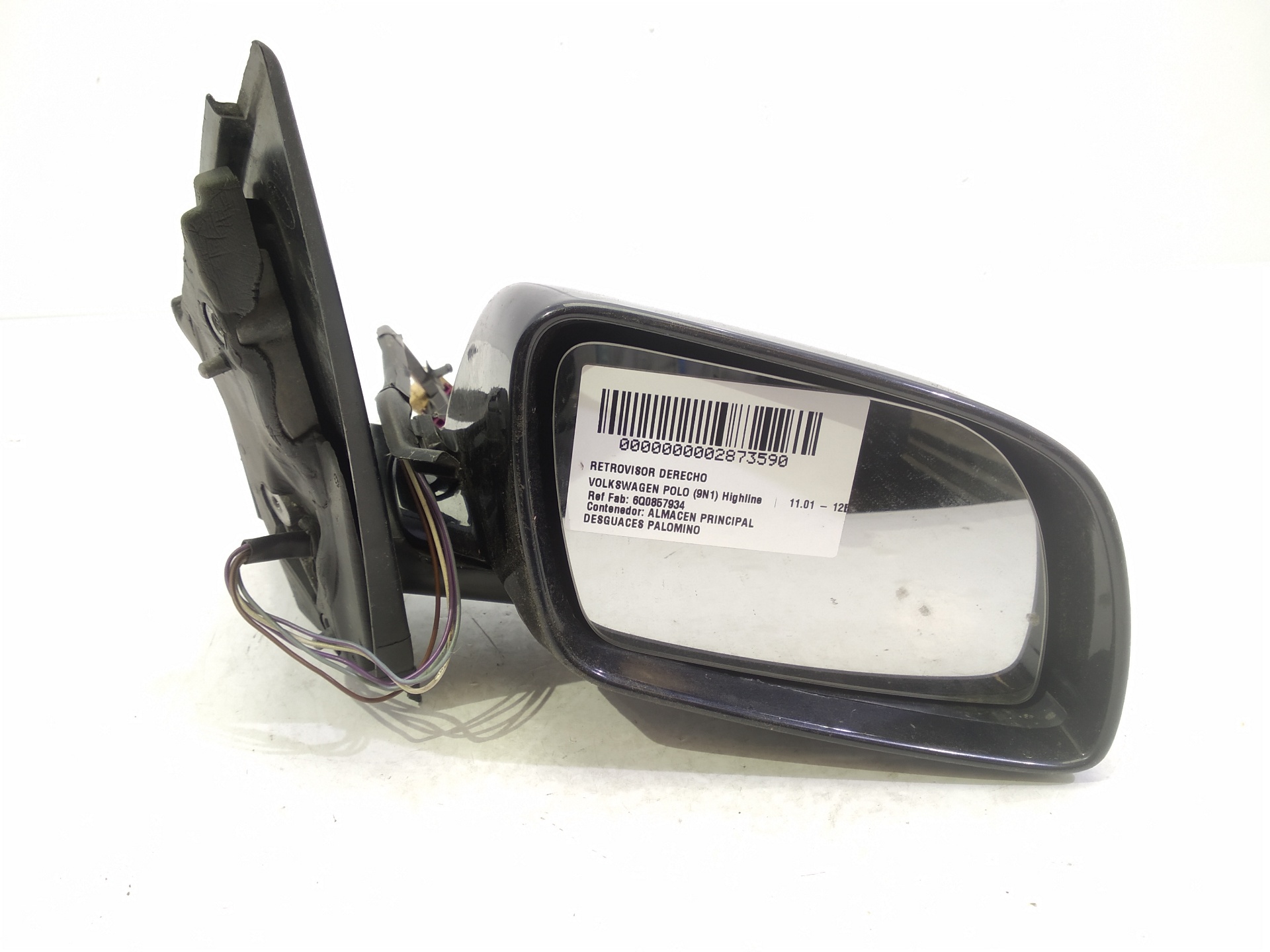 VOLKSWAGEN Polo 4 generation (2001-2009) Right Side Wing Mirror 6Q0857934 25300902