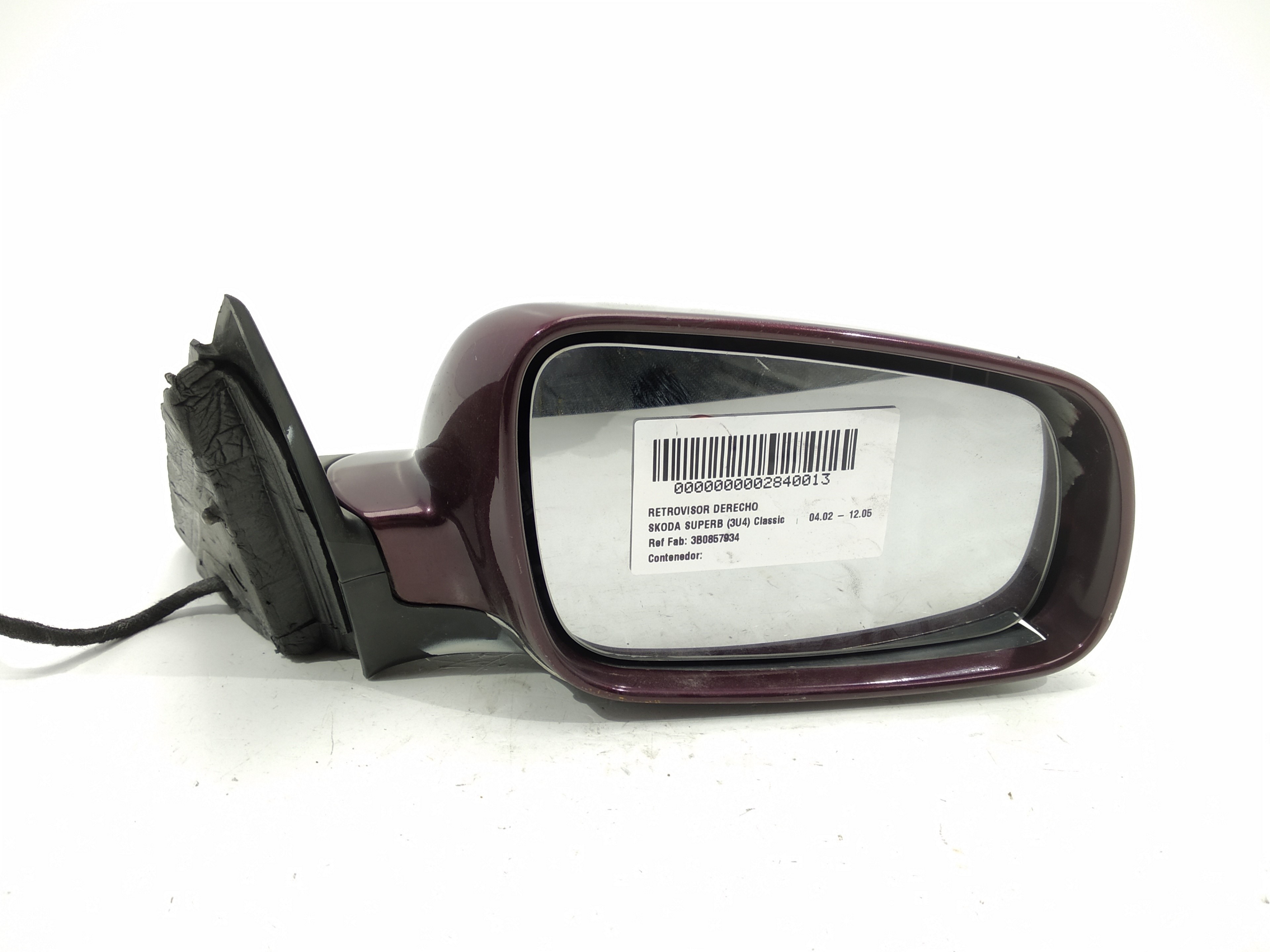 SKODA Superb 1 generation (2001-2008) Right Side Wing Mirror 3B0857934,3B0857934 19327720