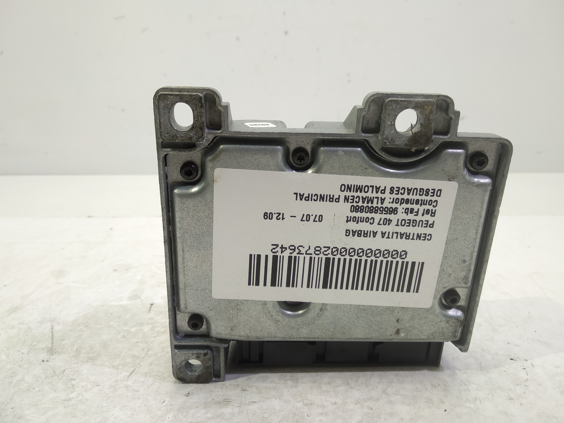 PEUGEOT 407 1 generation (2004-2010) SRS Control Unit 9655880880 25300957