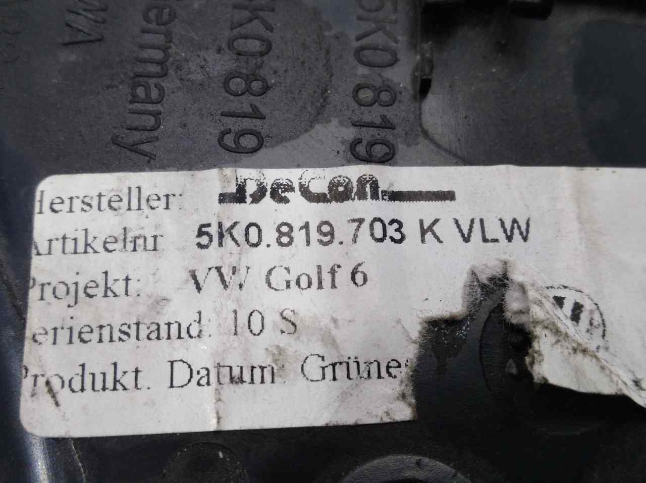 VOLKSWAGEN Golf 6 generation (2008-2015) Annen del 5K0819703K 25299715