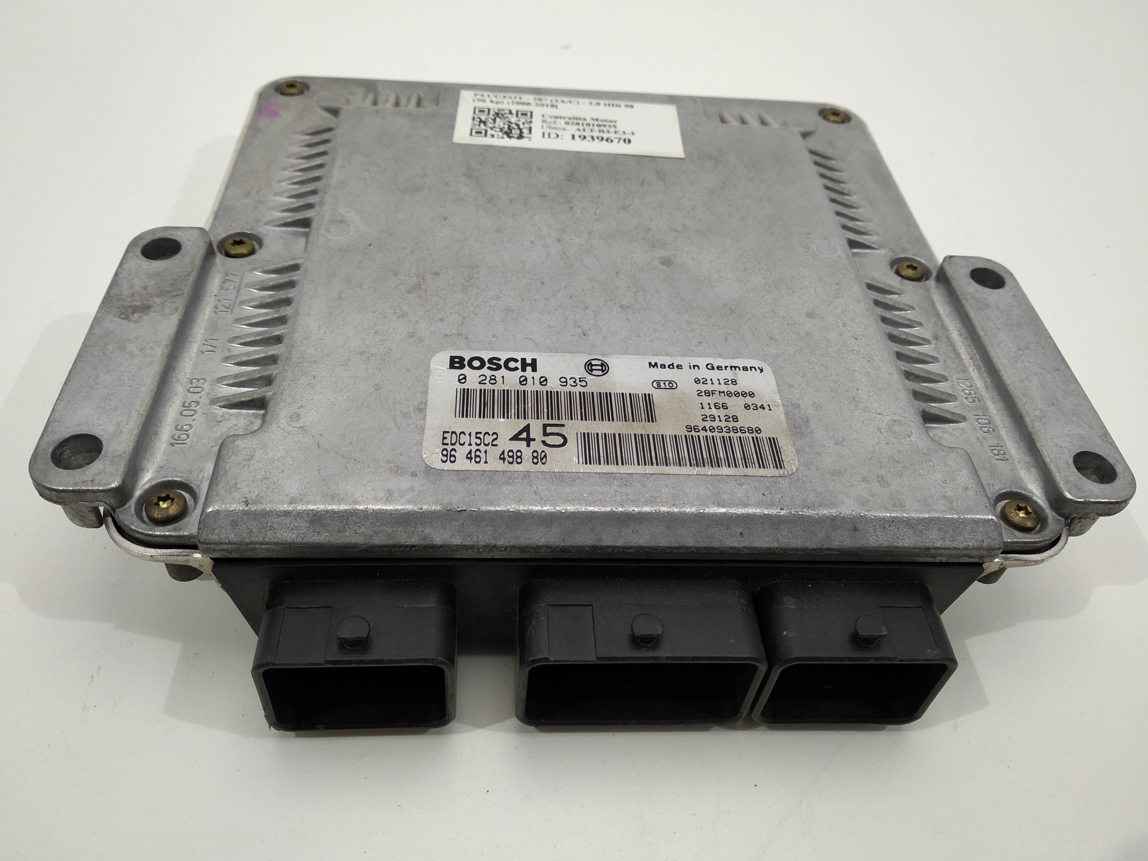 PEUGEOT 307 1 generation (2001-2008) Engine Control Unit ECU 0281010935,0281010935,0281010935 19094774