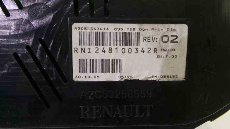 RENAULT Megane 3 generation (2008-2020) Спидометр RNI248100342R 19133026