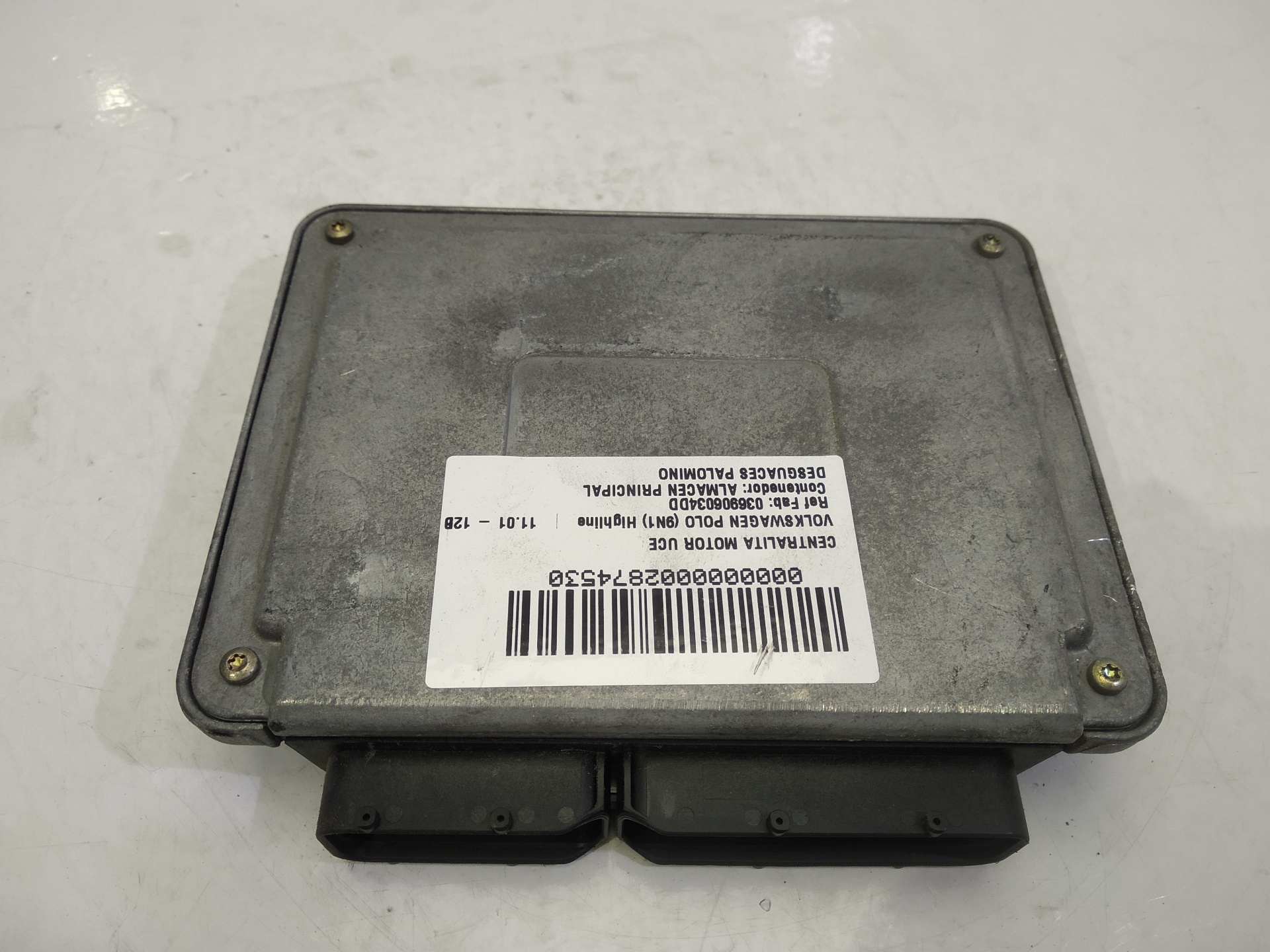 VOLKSWAGEN Polo 4 generation (2001-2009) Motorkontrollenhet ECU 036906034DD 25304244