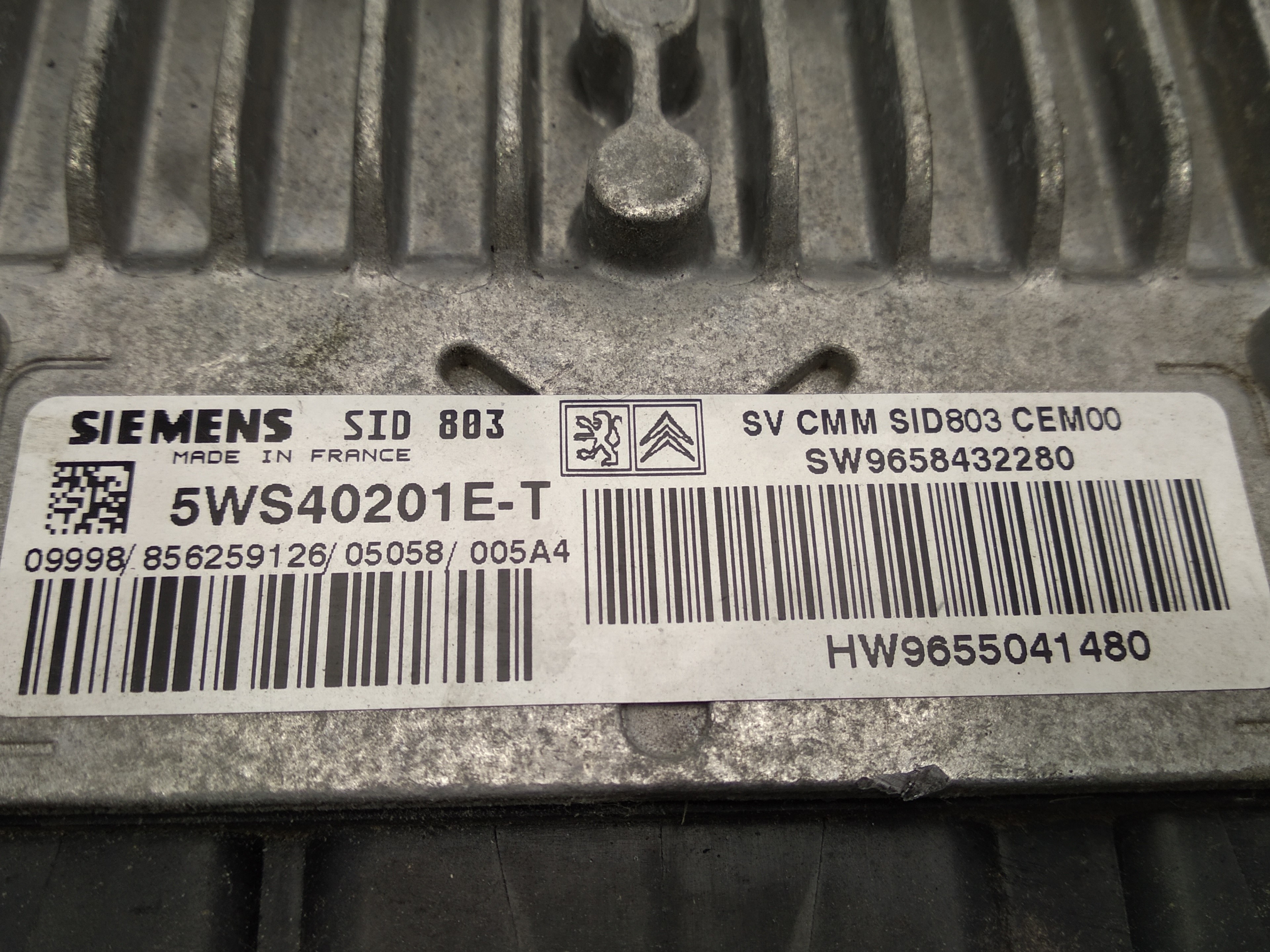 CITROËN C5 1 generation (2001-2008) Блок керування двигуном ECU 5WS40199DT,5WS40199DT,5WS40199DT 19339248