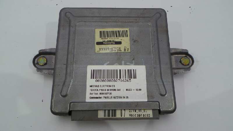 TOYOTA Prius 2 generation (XW20) (2003-2011) Andre kontrollenheter 8998147130, 8998147130 19199282