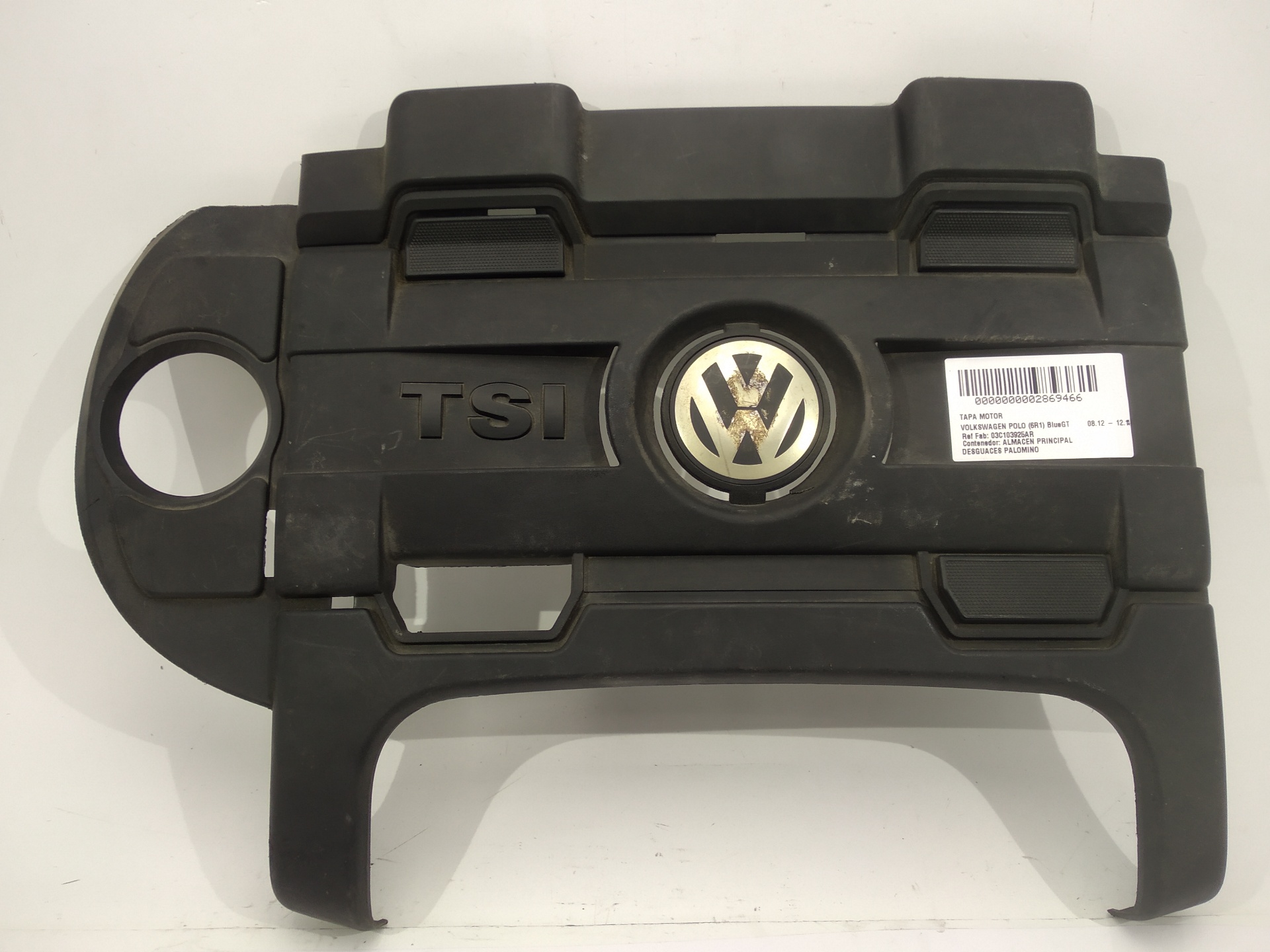 VOLKSWAGEN Polo 5 generation (2009-2017) Engine Cover 03C103925AR 25300029